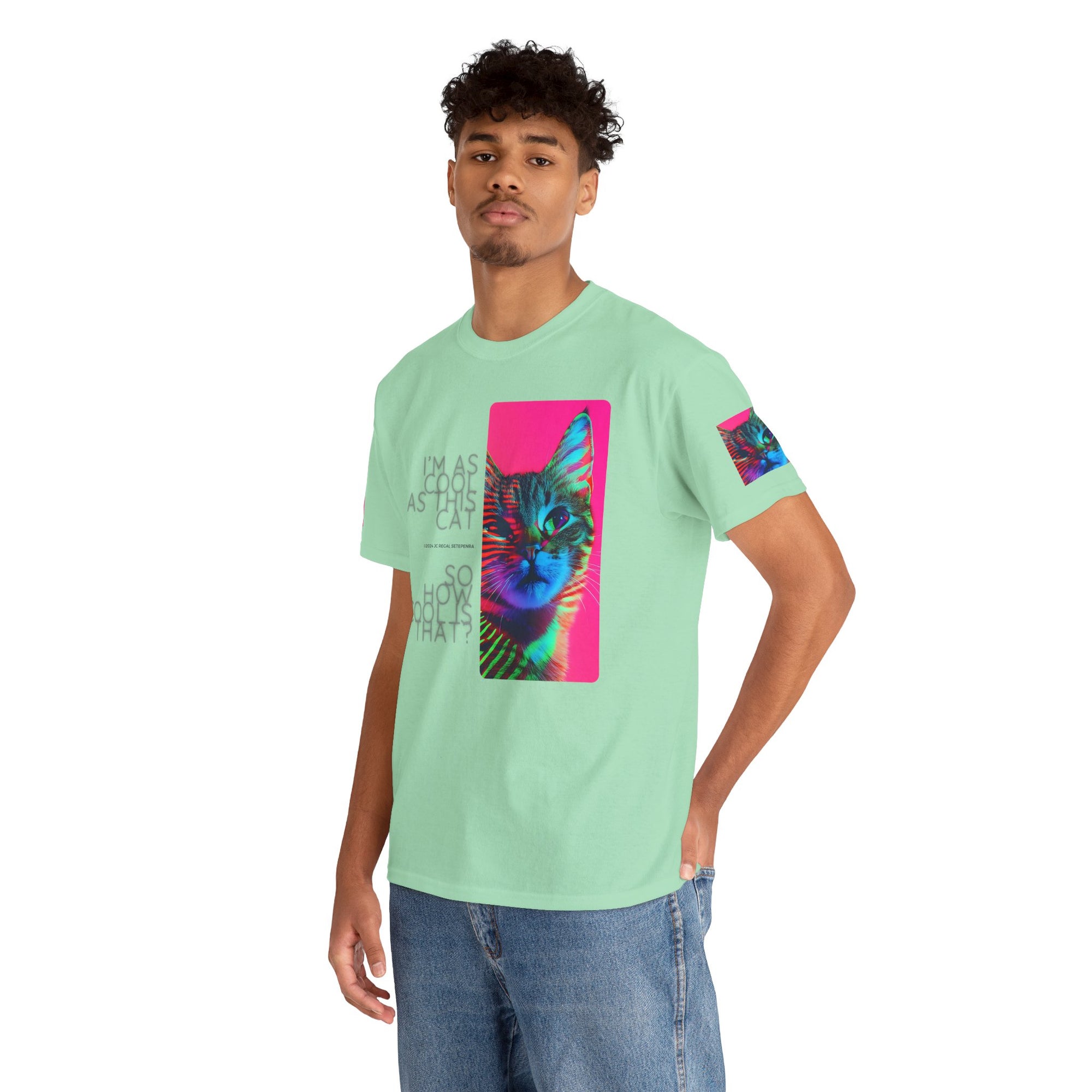 Cool Cat (Whiskers 2) Unisex Heavy Cotton Tee
