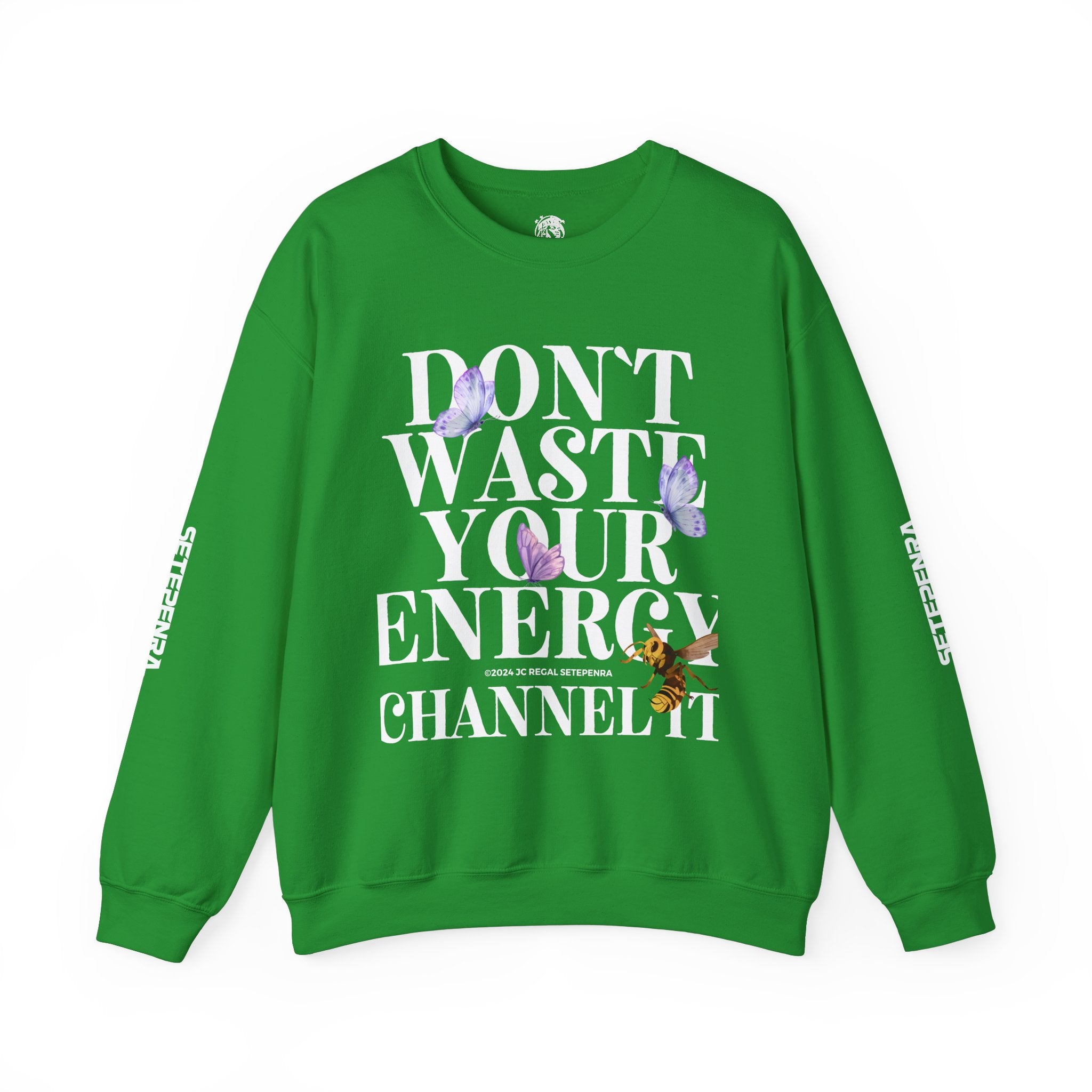 Channel It Unisex Heavy Blend™ Crewneck Sweatshirt (White Print) SETEPENRA Sweatshirt.