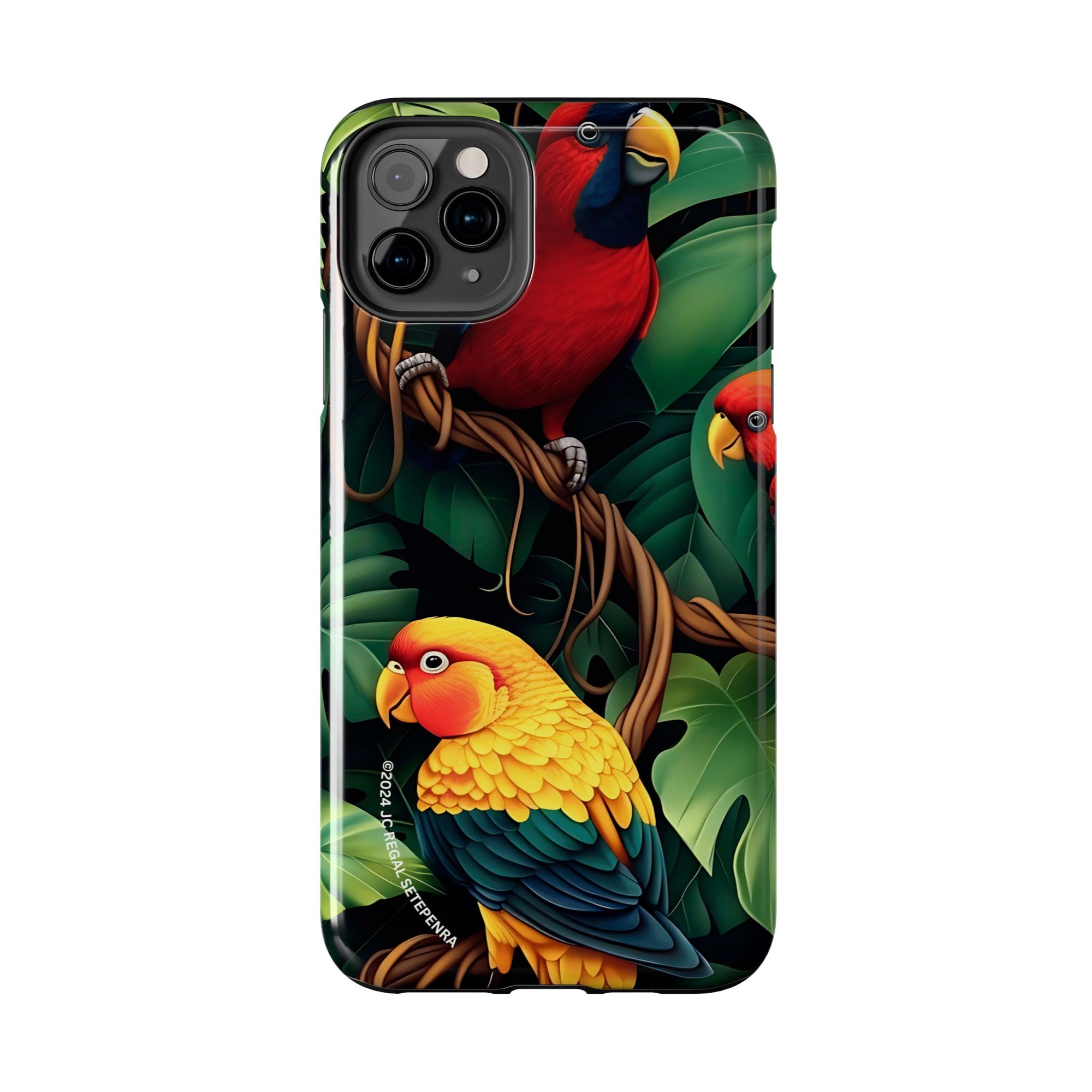 Tri-Parrot Tough Phone Case (For iPhone, Galaxy &amp; More)