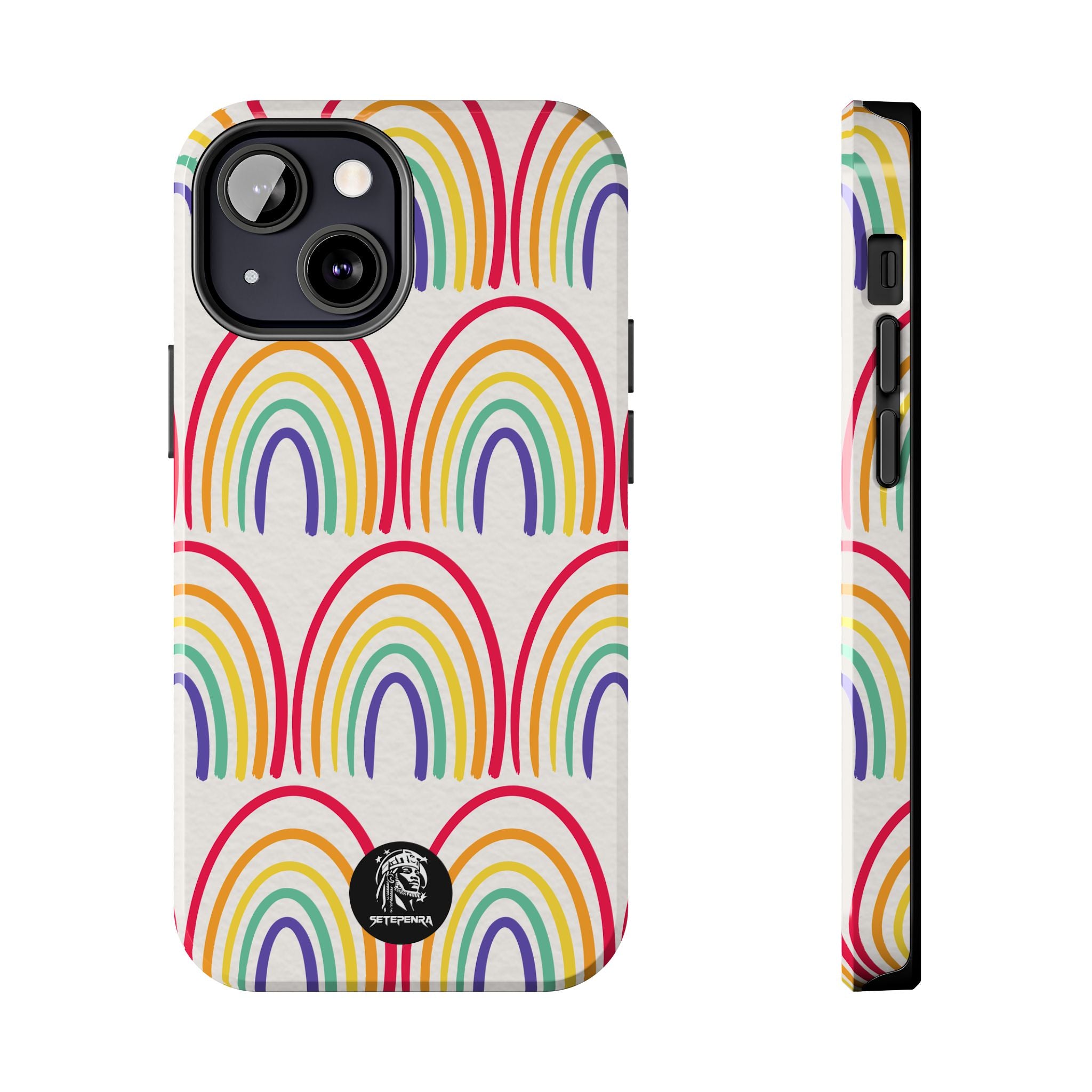 Retro Rainbow Tough Phone Case (For iPhone, Galaxy & More) SETEPENRA Phone Case.