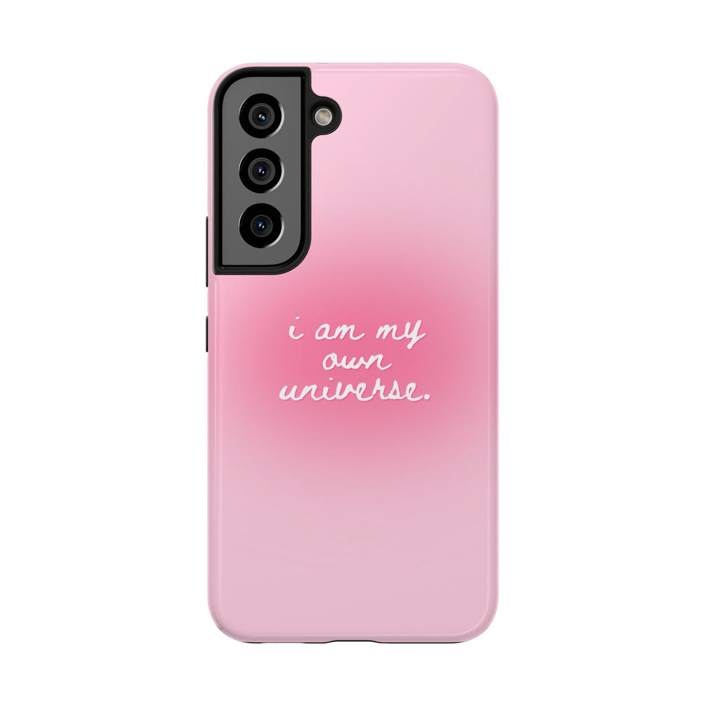 I Am My Own Universe — Pink Gradient Protective Cover Tough Phone Case