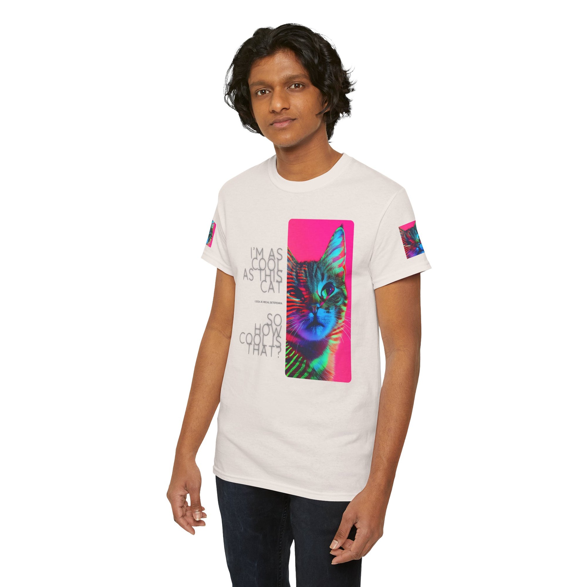 Cool Cat (Whiskers 2) Unisex Heavy Cotton Tee