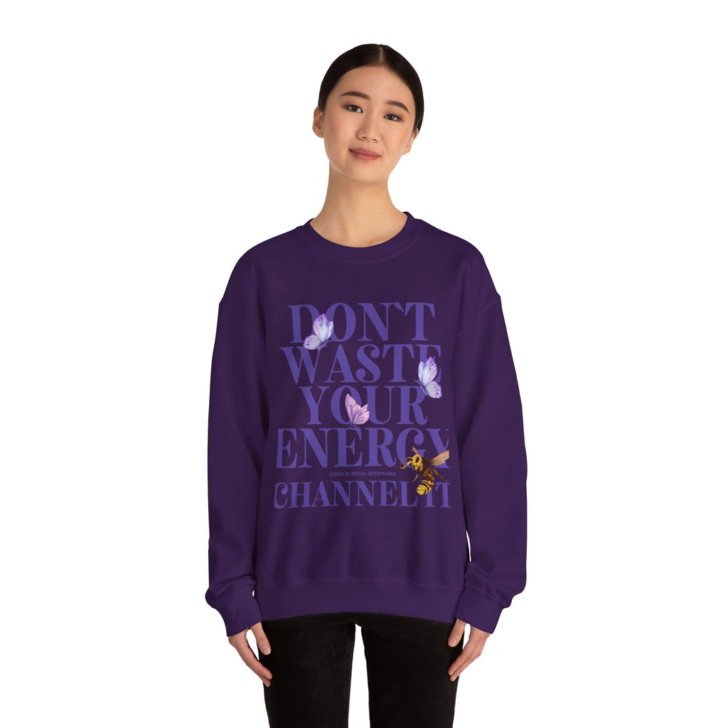 Channel It Unisex Heavy Blend™ Crewneck Sweatshirt (Purple Print)