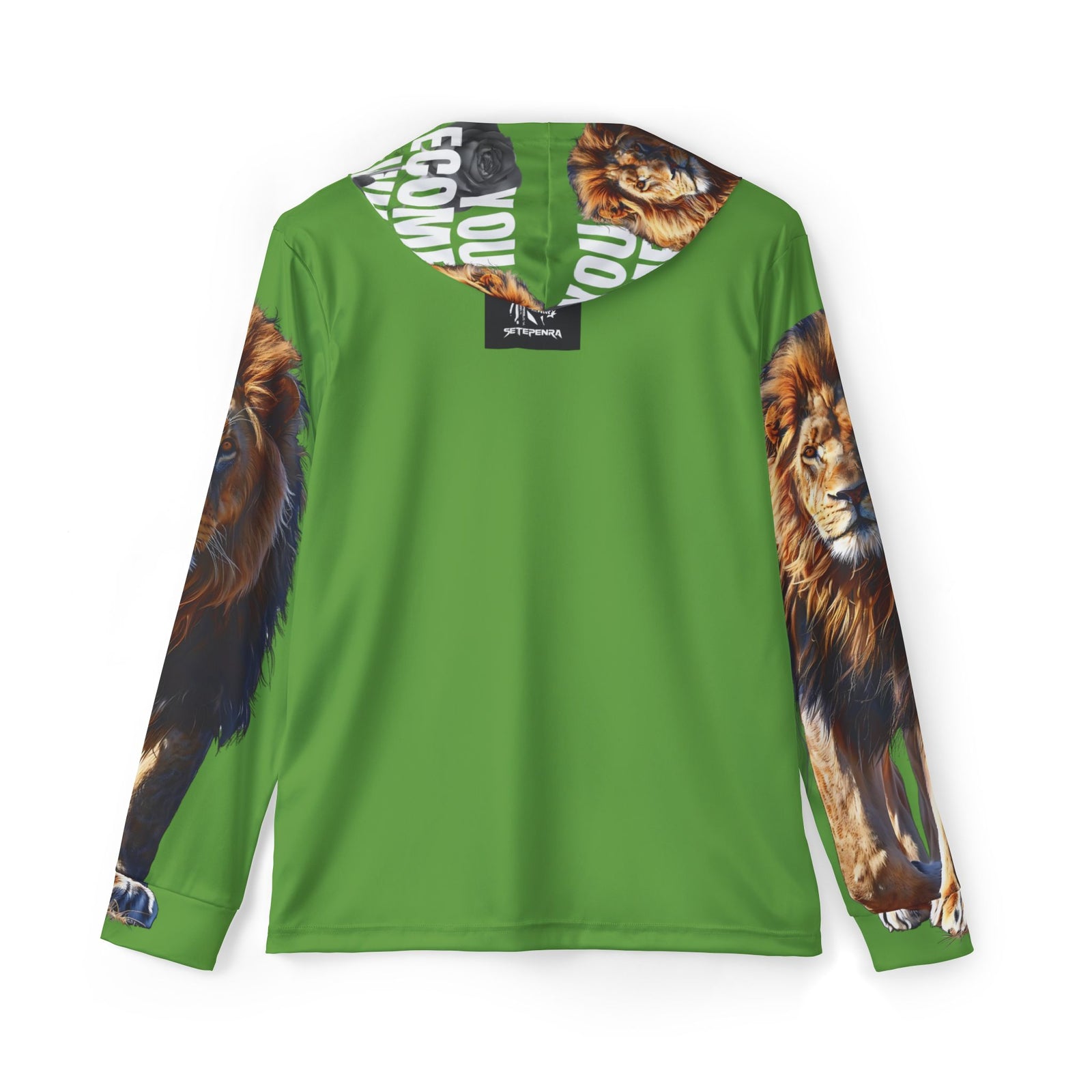 You Become What You Believe Men's Sports Warmup Hoodie (Green) SETEPENRA All Over Prints.