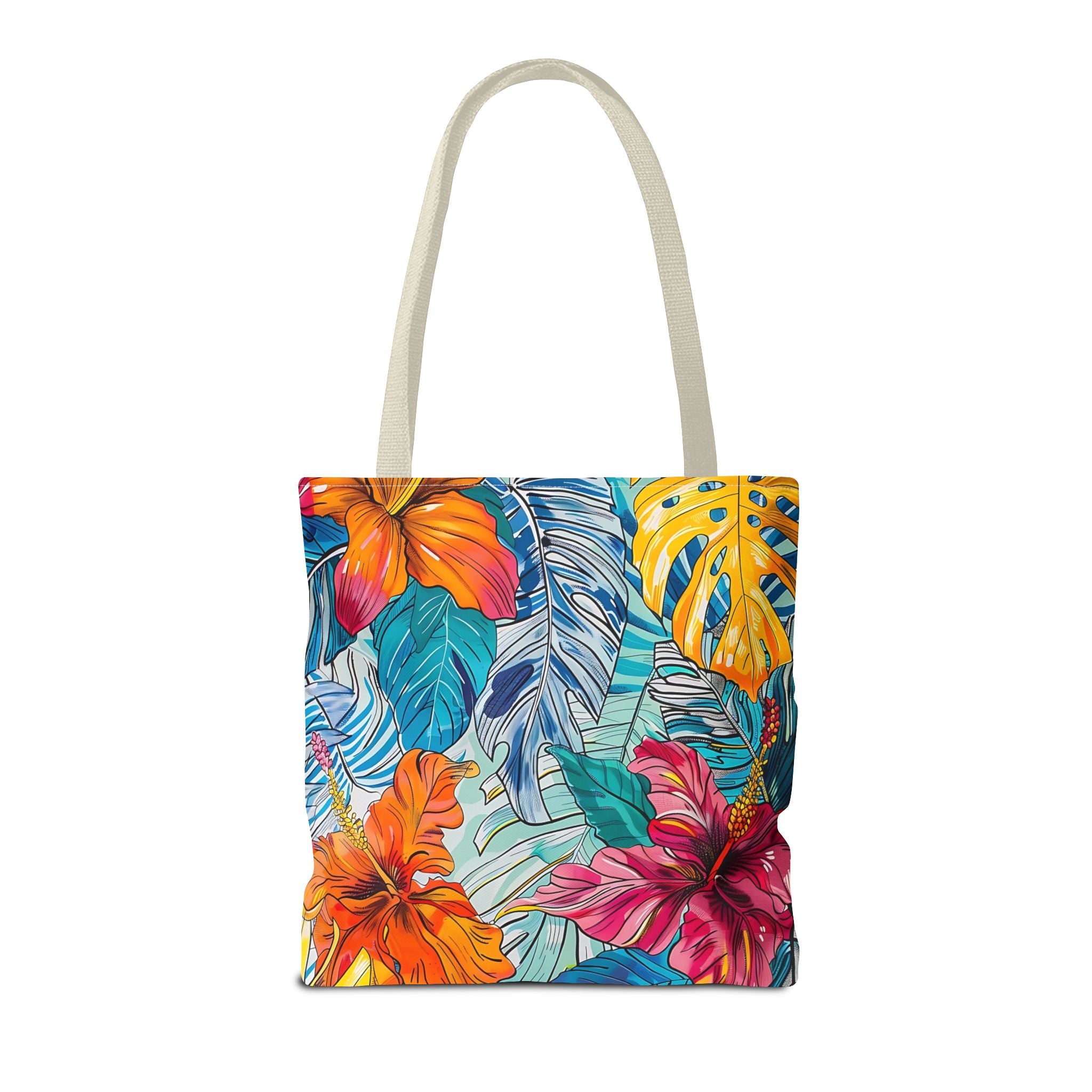 Monstera Hibiscus Tote Bag
