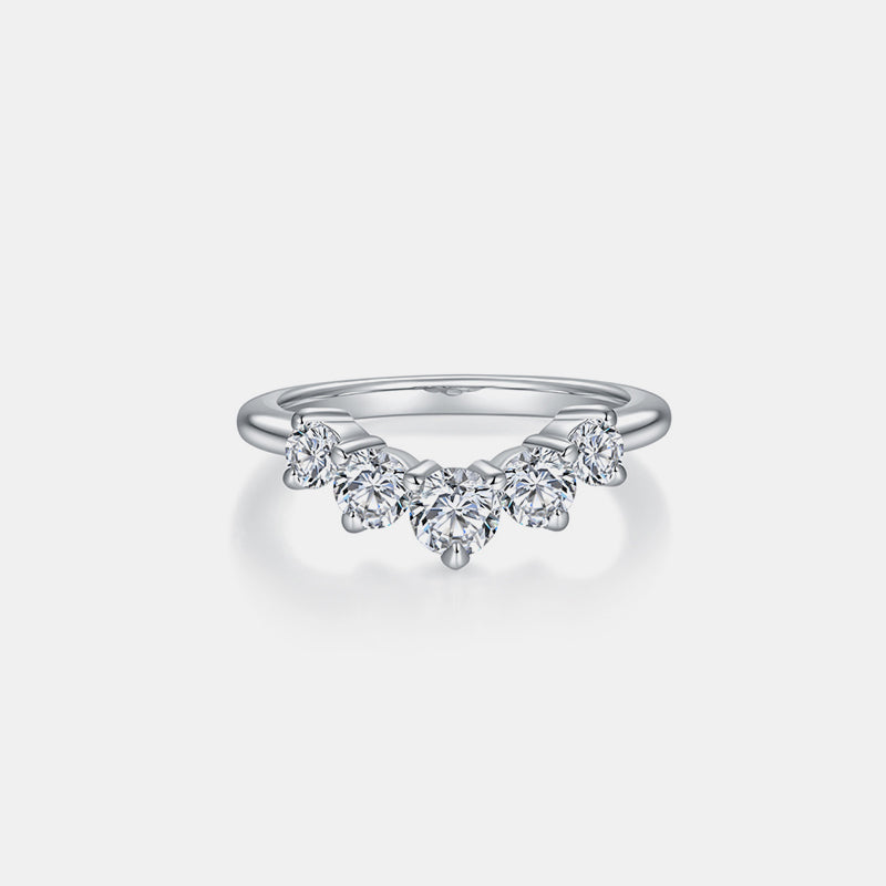 Inlaid Moissanite 925 Sterling Silver Ring SETEPENRA .
