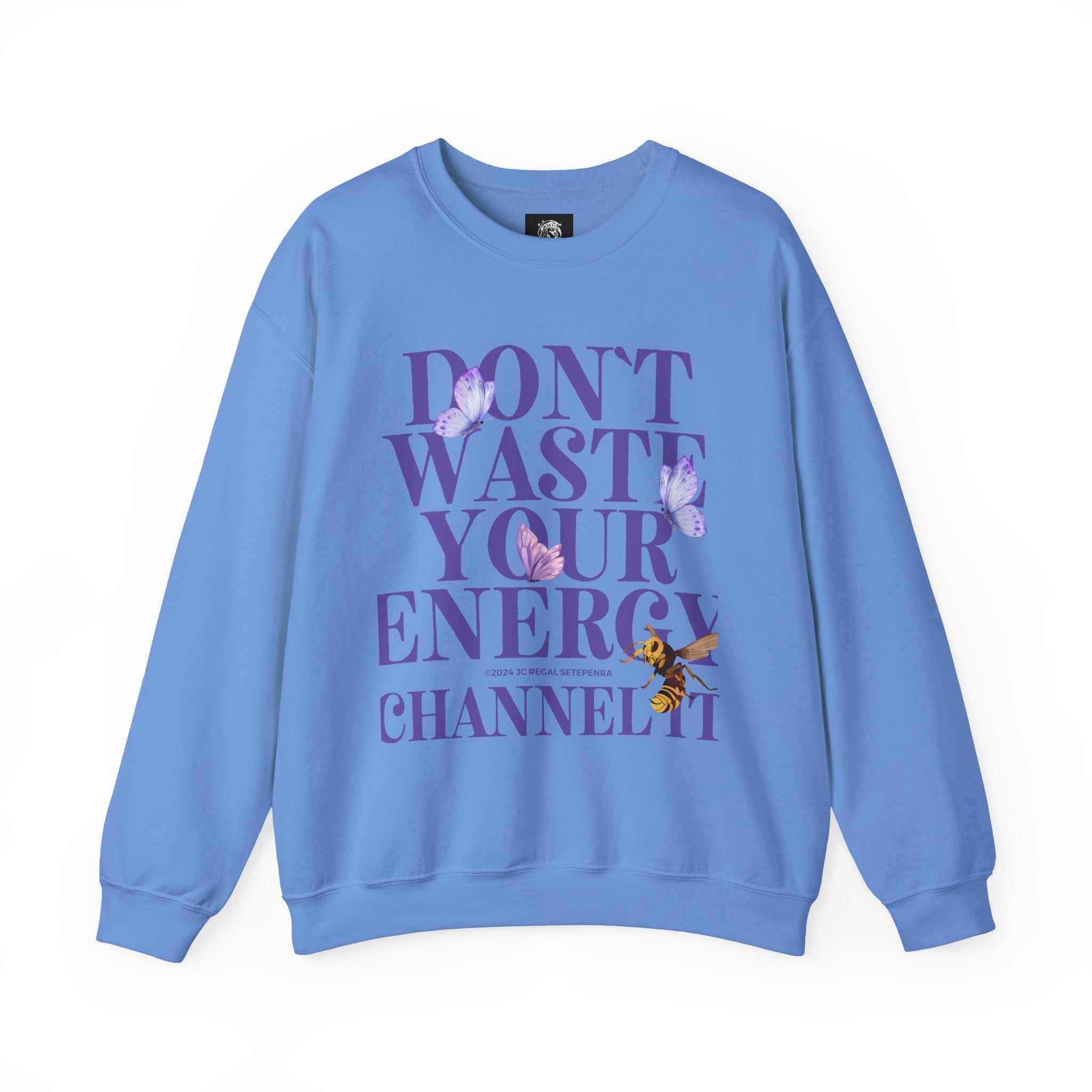 Channel It Unisex Heavy Blend™ Crewneck Sweatshirt (Purple Print) SETEPENRA Sweatshirt.