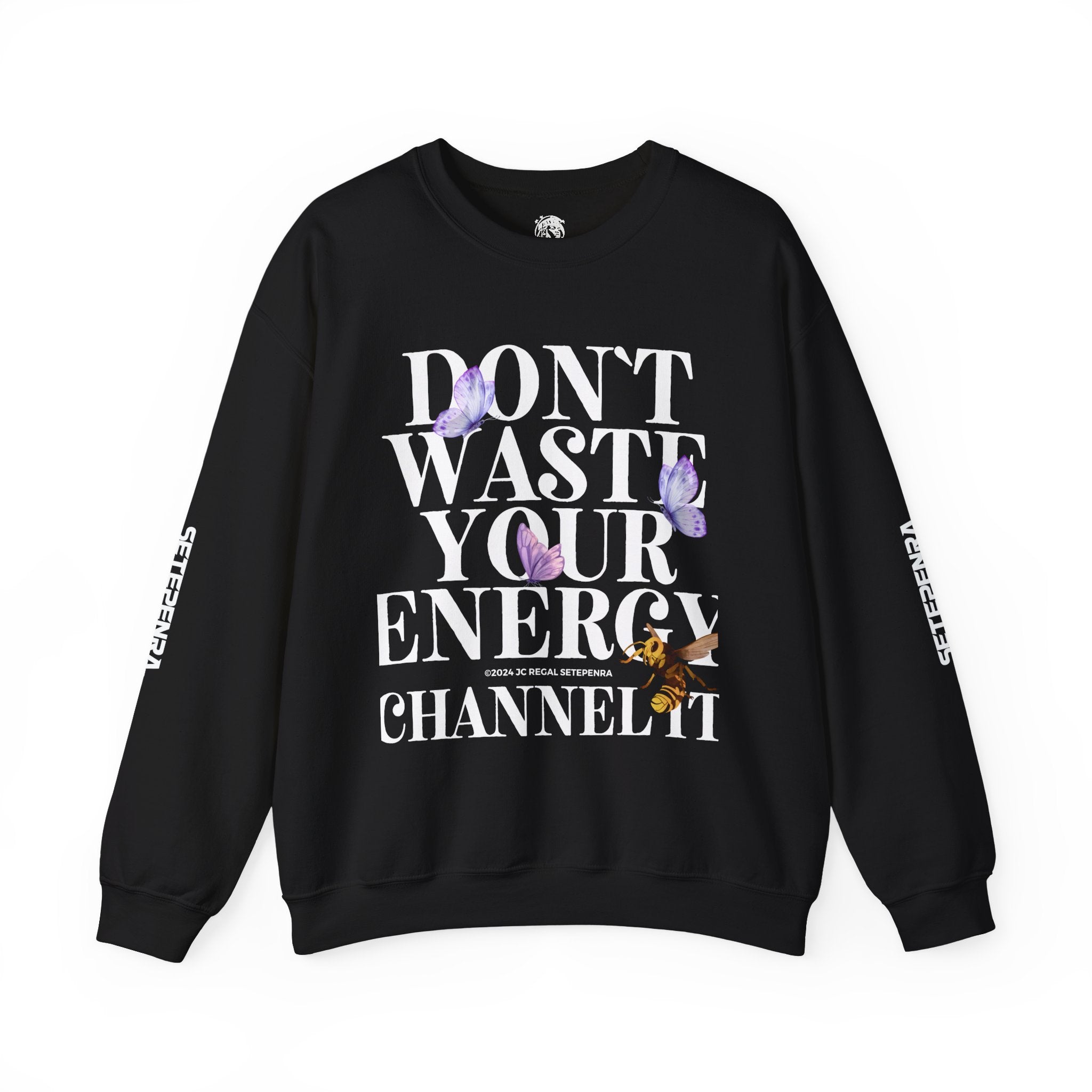Channel It Unisex Heavy Blend™ Crewneck Sweatshirt (White Print) SETEPENRA Sweatshirt.