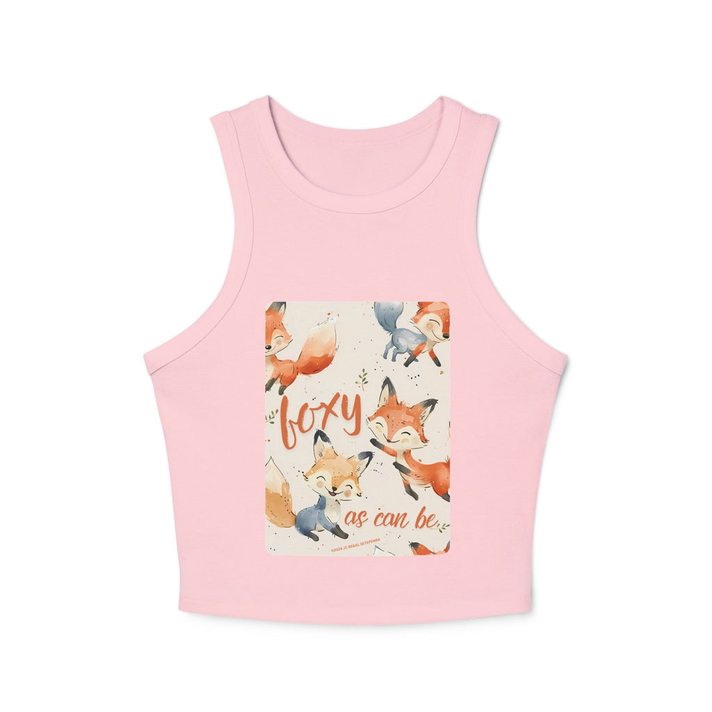 Foxy As Can Be Women's Micro Rib Racer Tank Top SETEPENRA Tank Top.