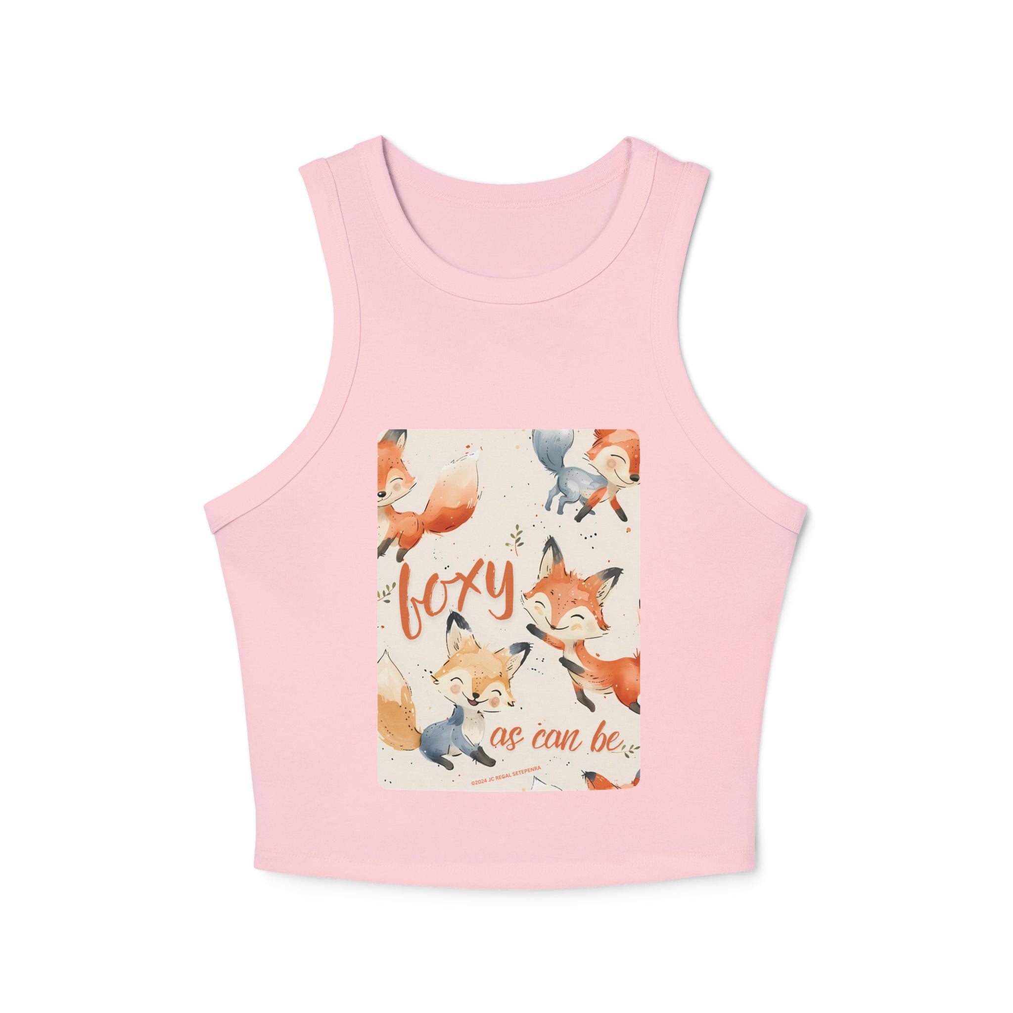 Foxy As Can Be Women's Micro Rib Racer Tank Top SETEPENRA Tank Top.