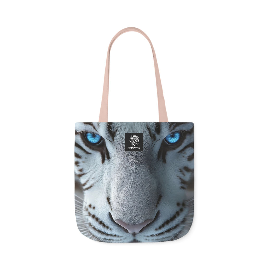 Primal Power Canvas Tote Bag, 5-Color Straps - White Tiger (2nd Edition)