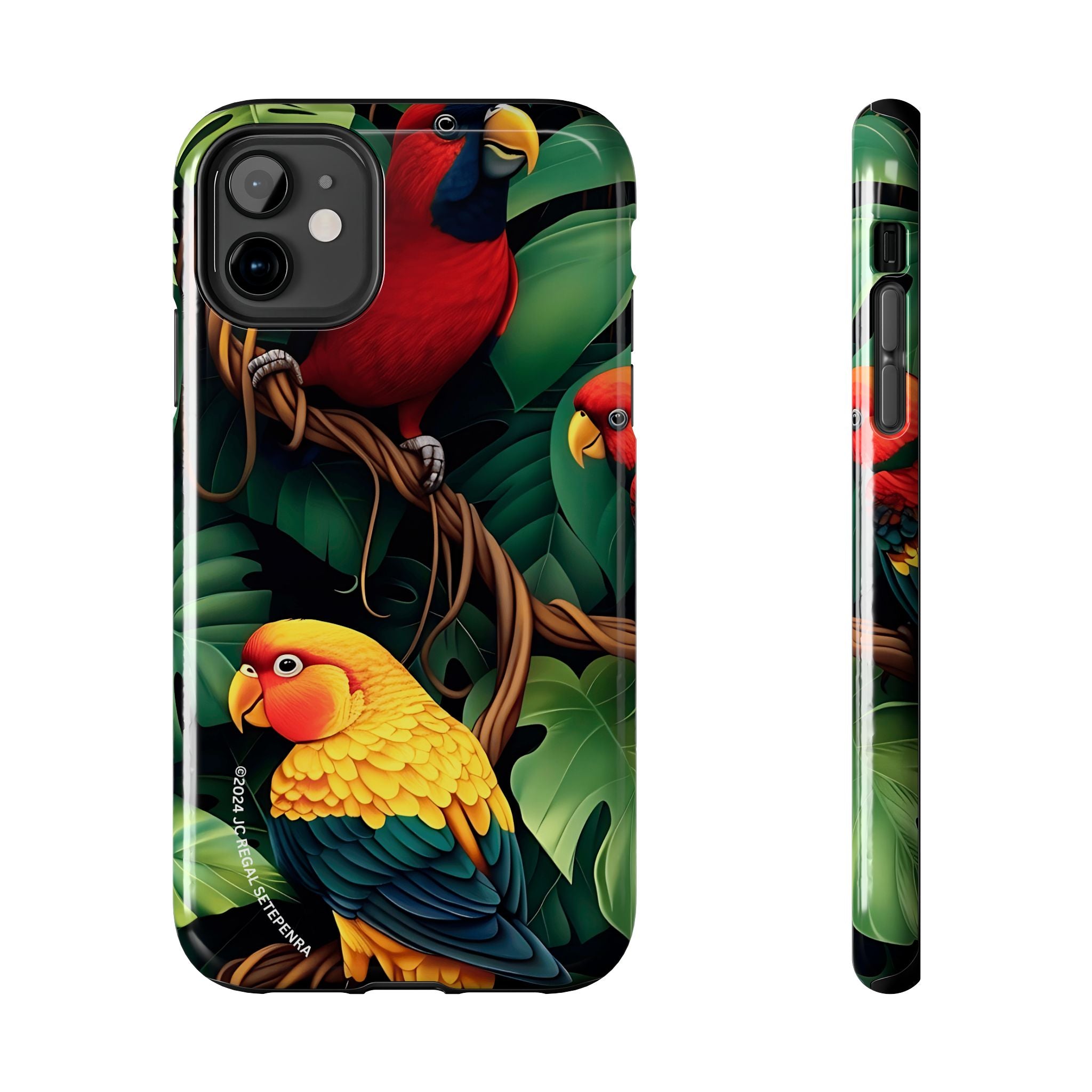 Tri-Parrot Tough Phone Case (For iPhone, Galaxy & More) SETEPENRA Phone Case.