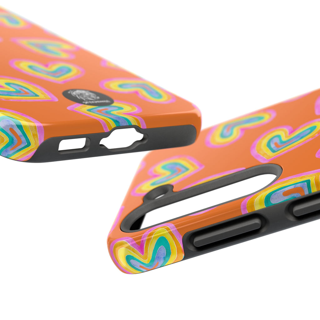 Rainbow Heart Tough Phone Case (For iPhone, Galaxy & More) - Crusta