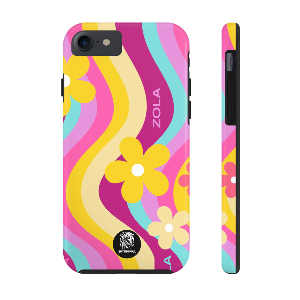 Zola Tough Phone Case (For iPhone, Galaxy & More) - Pink Wave SETEPENRA Phone Case.