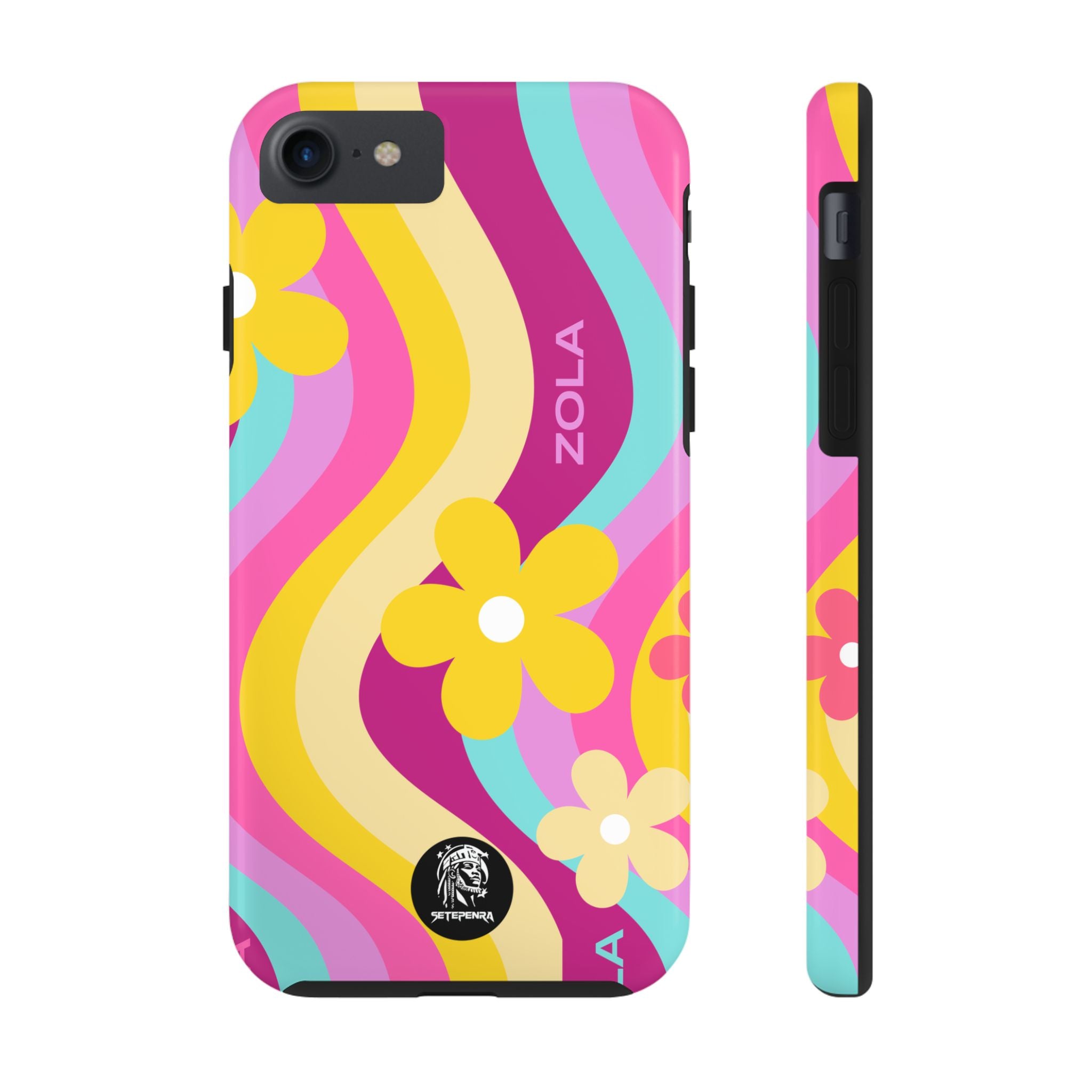 Zola Tough Phone Case (For iPhone, Galaxy & More) - Pink Wave SETEPENRA Phone Case.
