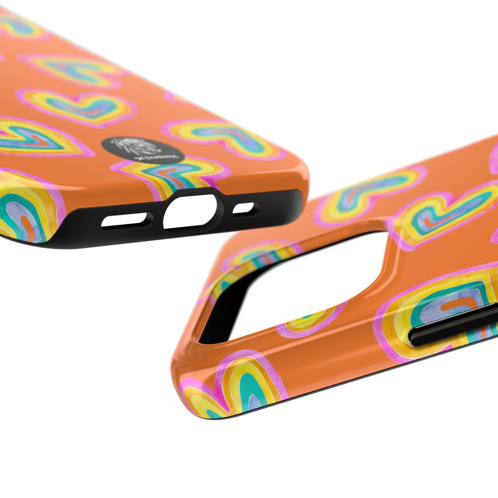 Rainbow Heart Tough Phone Case (For iPhone, Galaxy & More) - Crusta