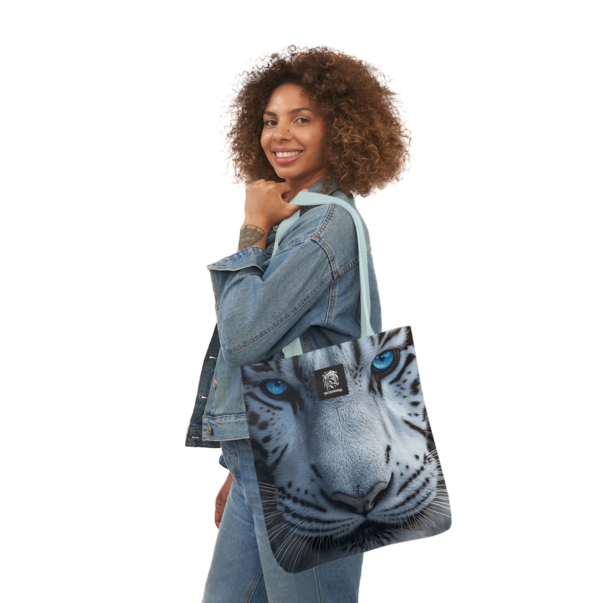 Primal Power Canvas Tote Bag, 5-Color Straps - White Tiger (1st Edition)