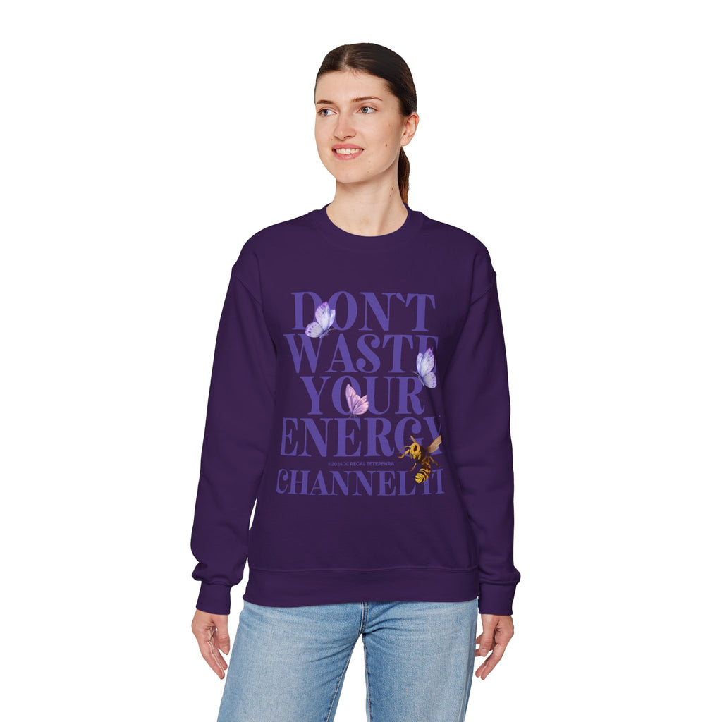 Channel It Unisex Heavy Blend™ Crewneck Sweatshirt (Purple Print)