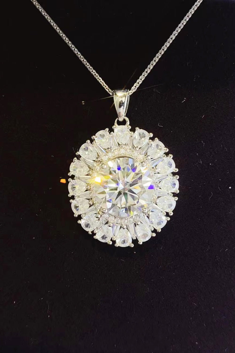 5 Carat Moissanite 925 Sterling Silver Necklace SETEPENRA .