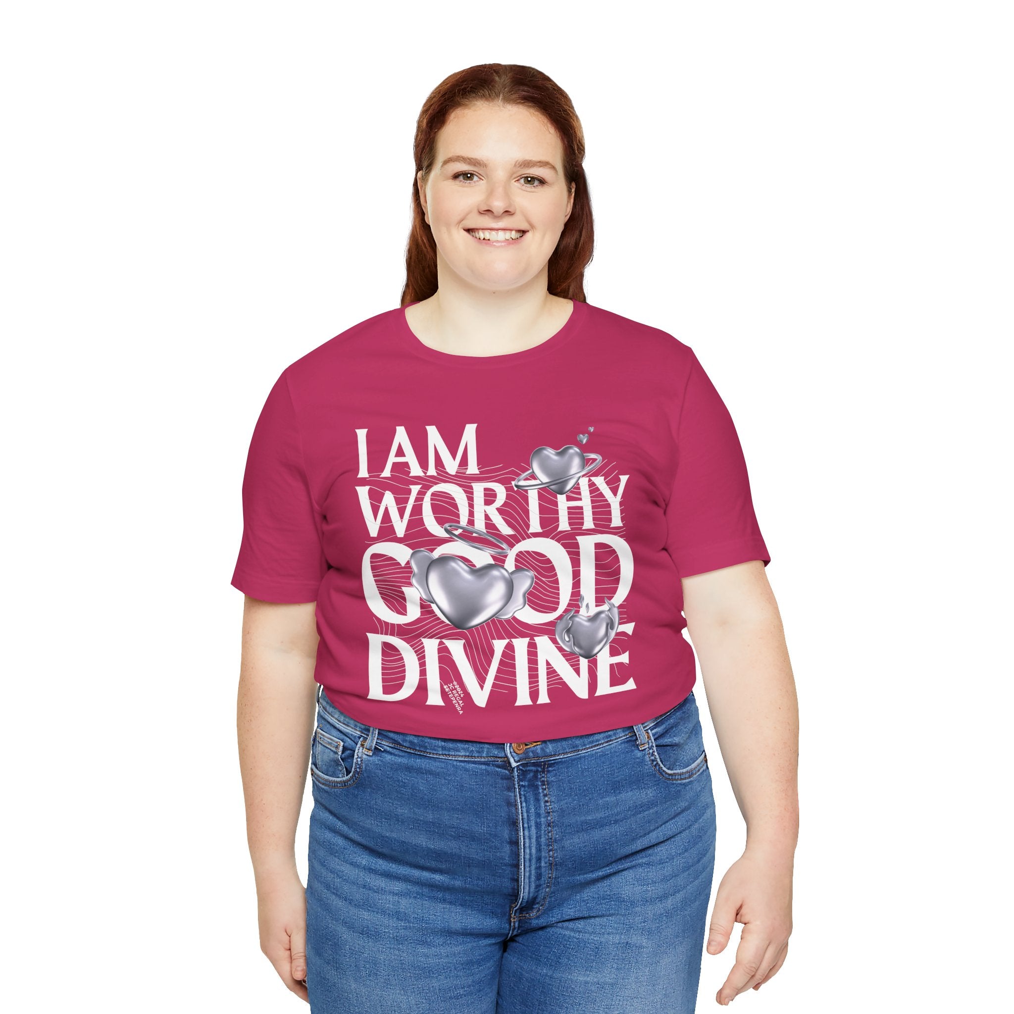 I AM WORTHY GOOD DIVINE Unisex Jersey Short Sleeve Tee