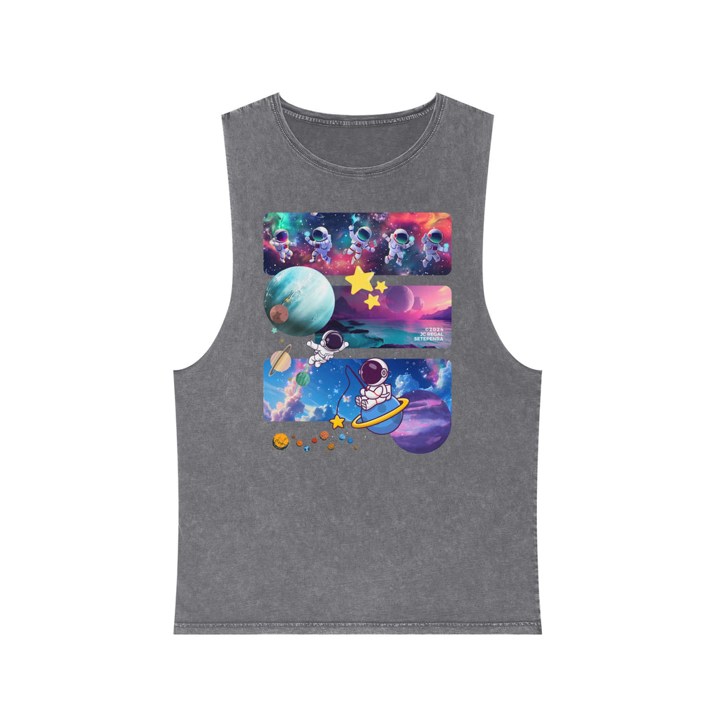 Astro Cosmo Unisex Stonewash Tank Top SETEPENRA Tank Top.