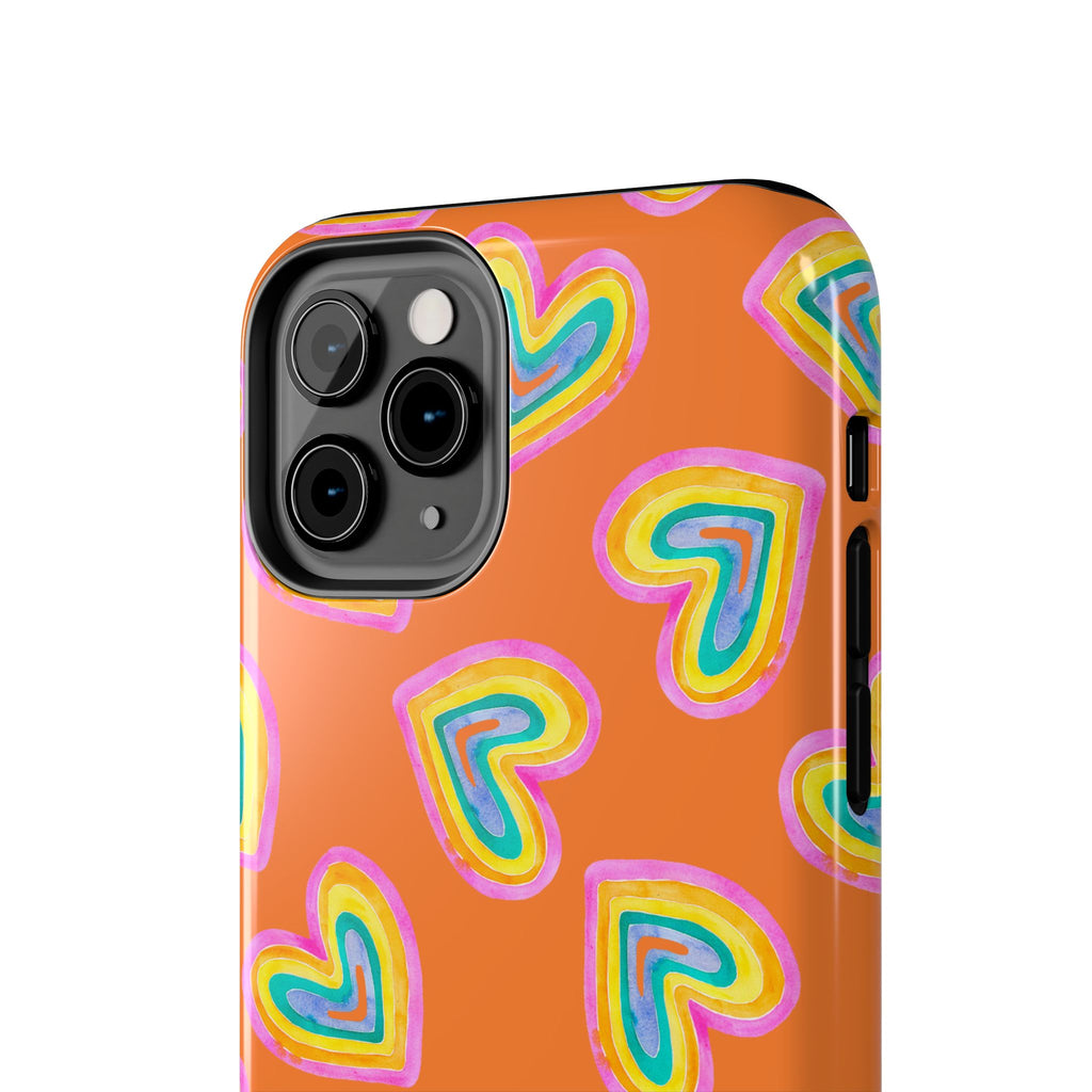 Rainbow Heart Tough Phone Case (For iPhone, Galaxy & More) - Crusta