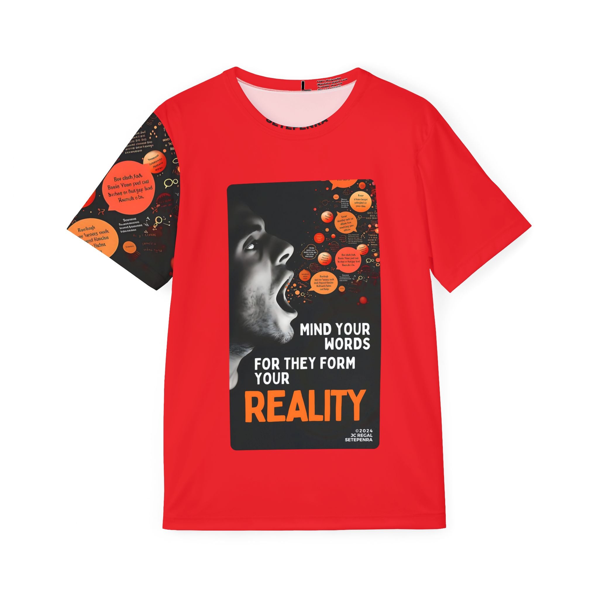 Mind Your Words Men's Sports Jersey (Red) SETEPENRA All Over Prints.