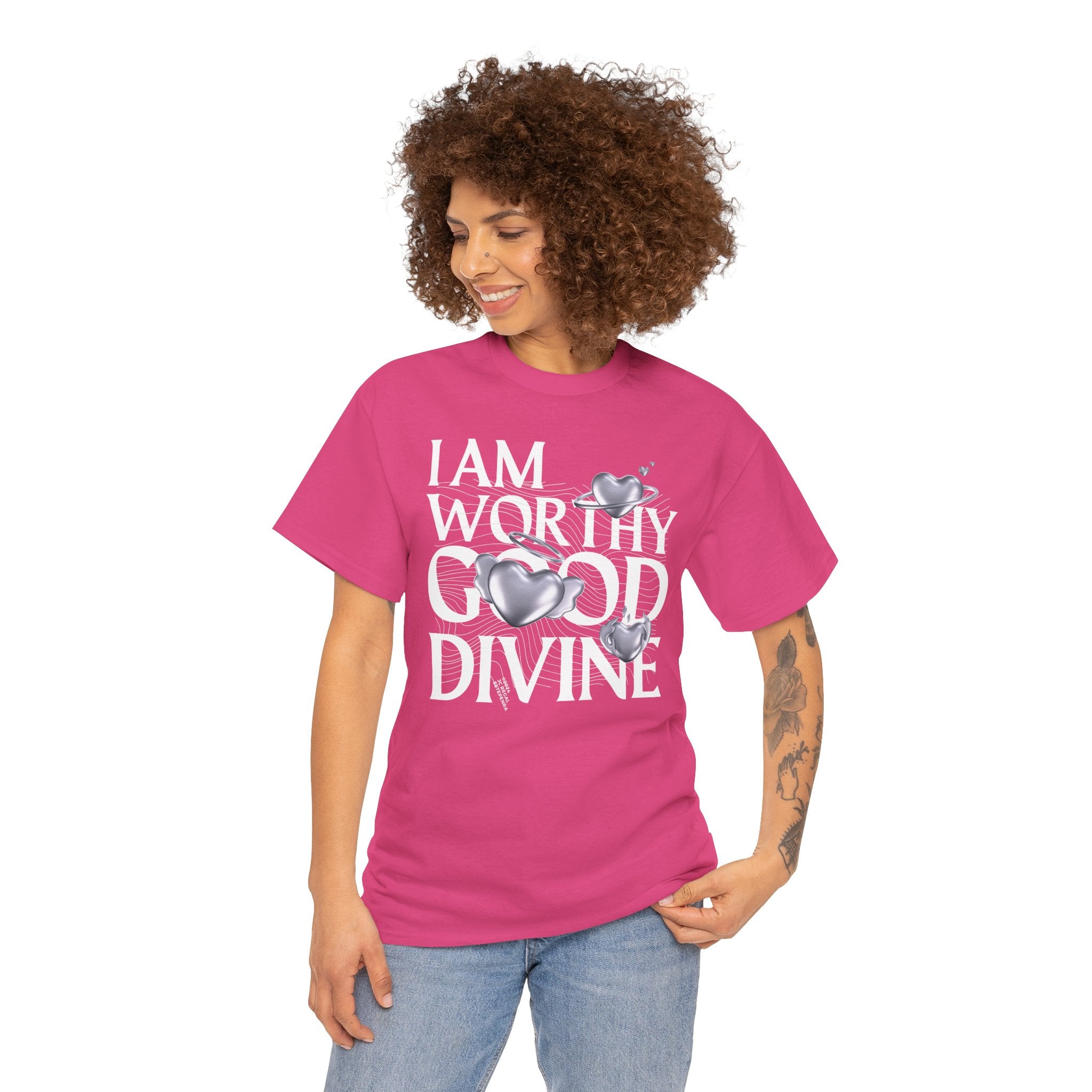 I AM WORTHY GOOD DIVINE Unisex Heavy Cotton Tee