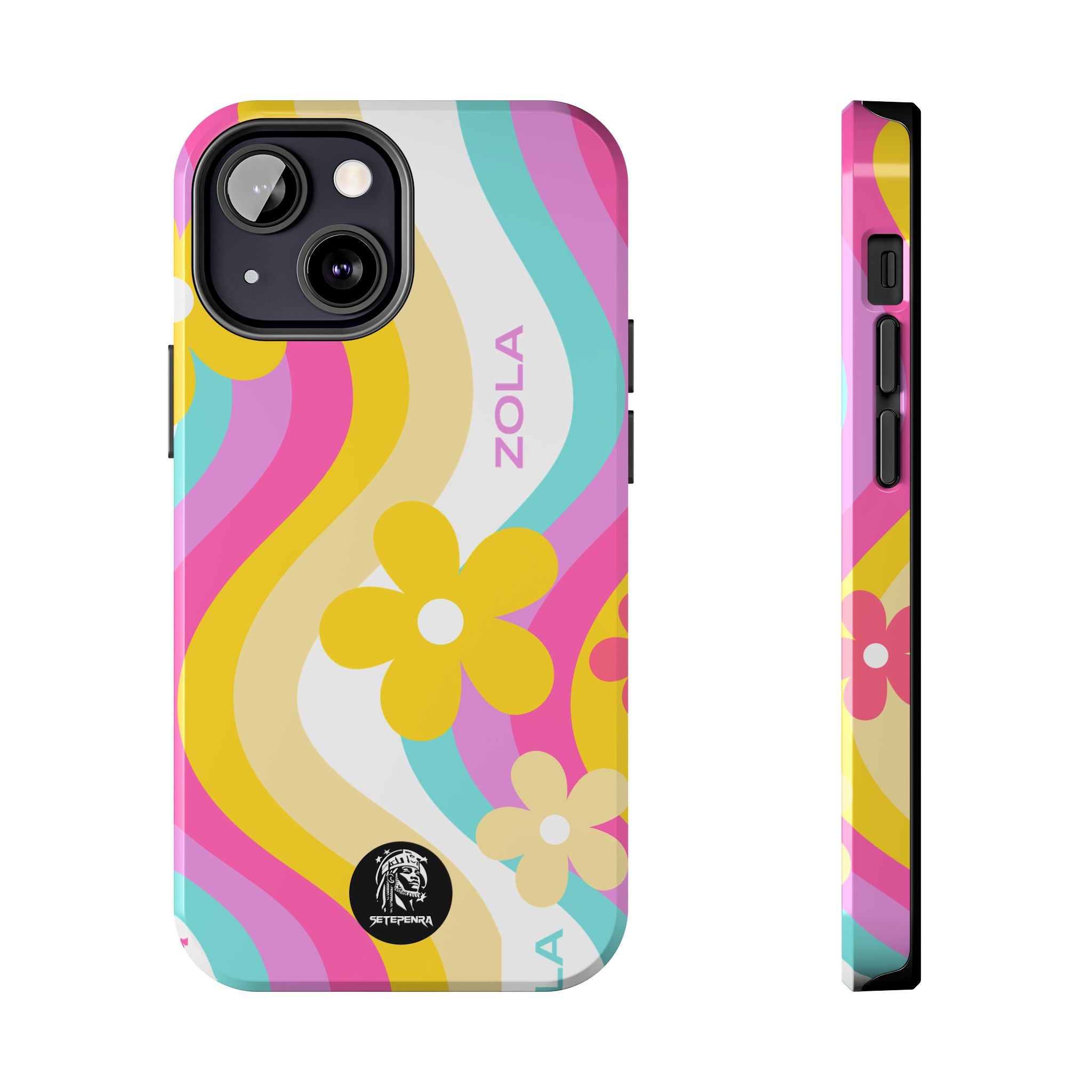 Zola Tough Phone Case (For iPhone, Galaxy & More) - White Wave
