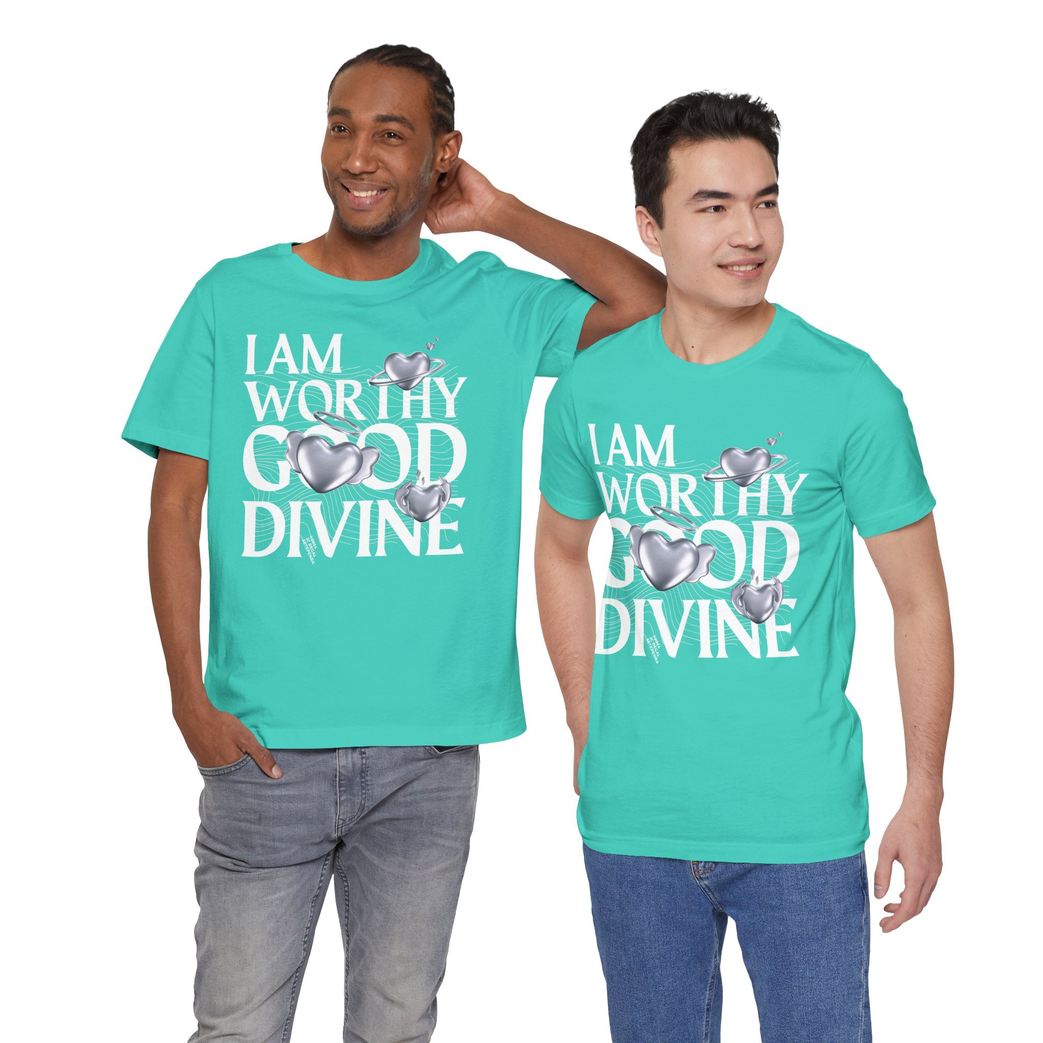 I AM WORTHY GOOD DIVINE Unisex Jersey Short Sleeve Tee