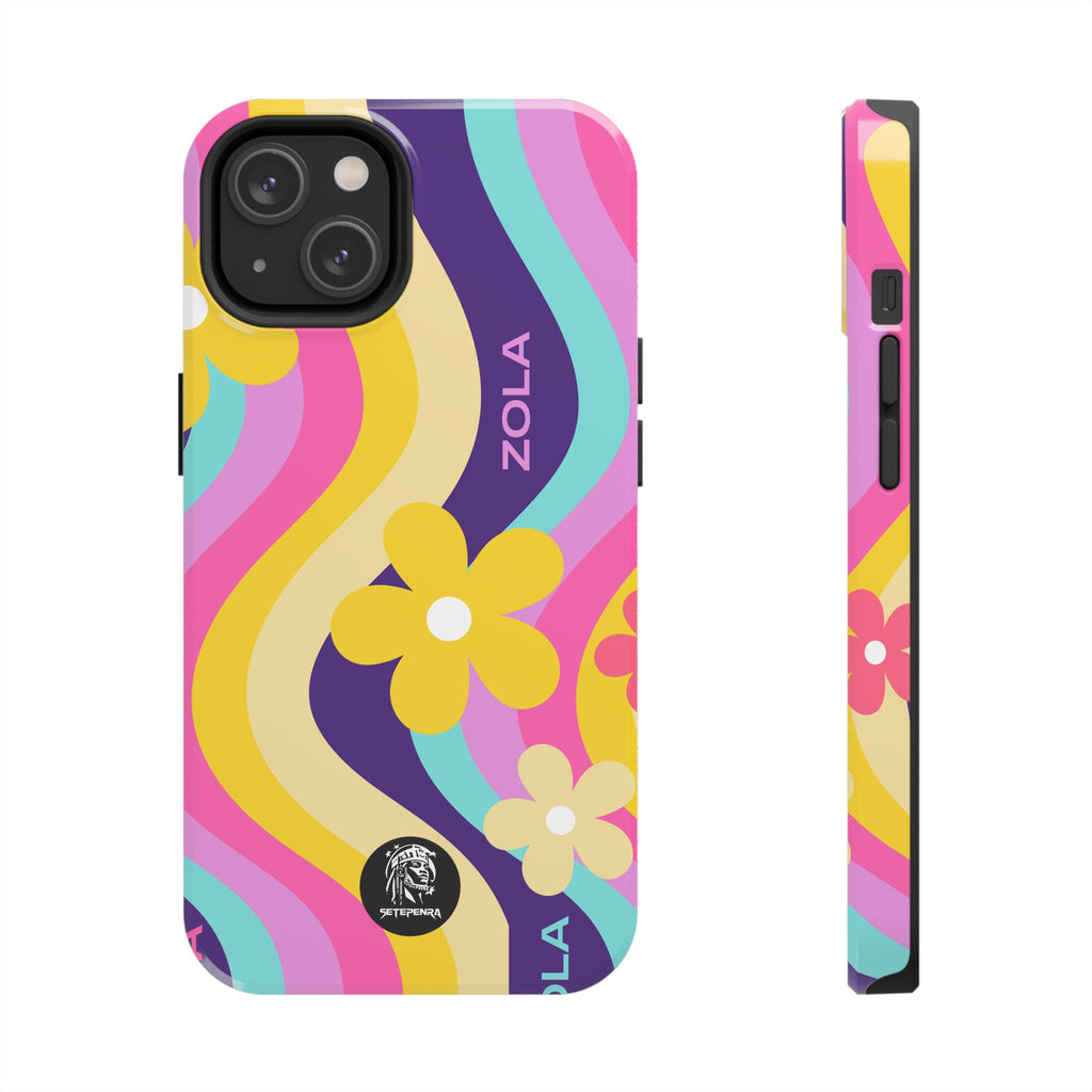 Zola Tough Phone Case (For iPhone, Galaxy & More) - Purple Wave SETEPENRA Phone Case.