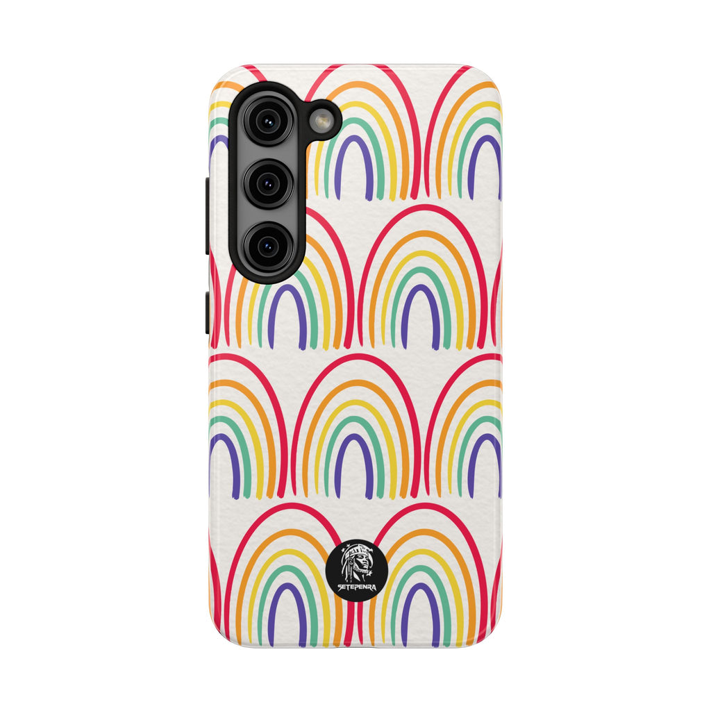 Retro Rainbow Tough Phone Case (For iPhone, Galaxy & More)