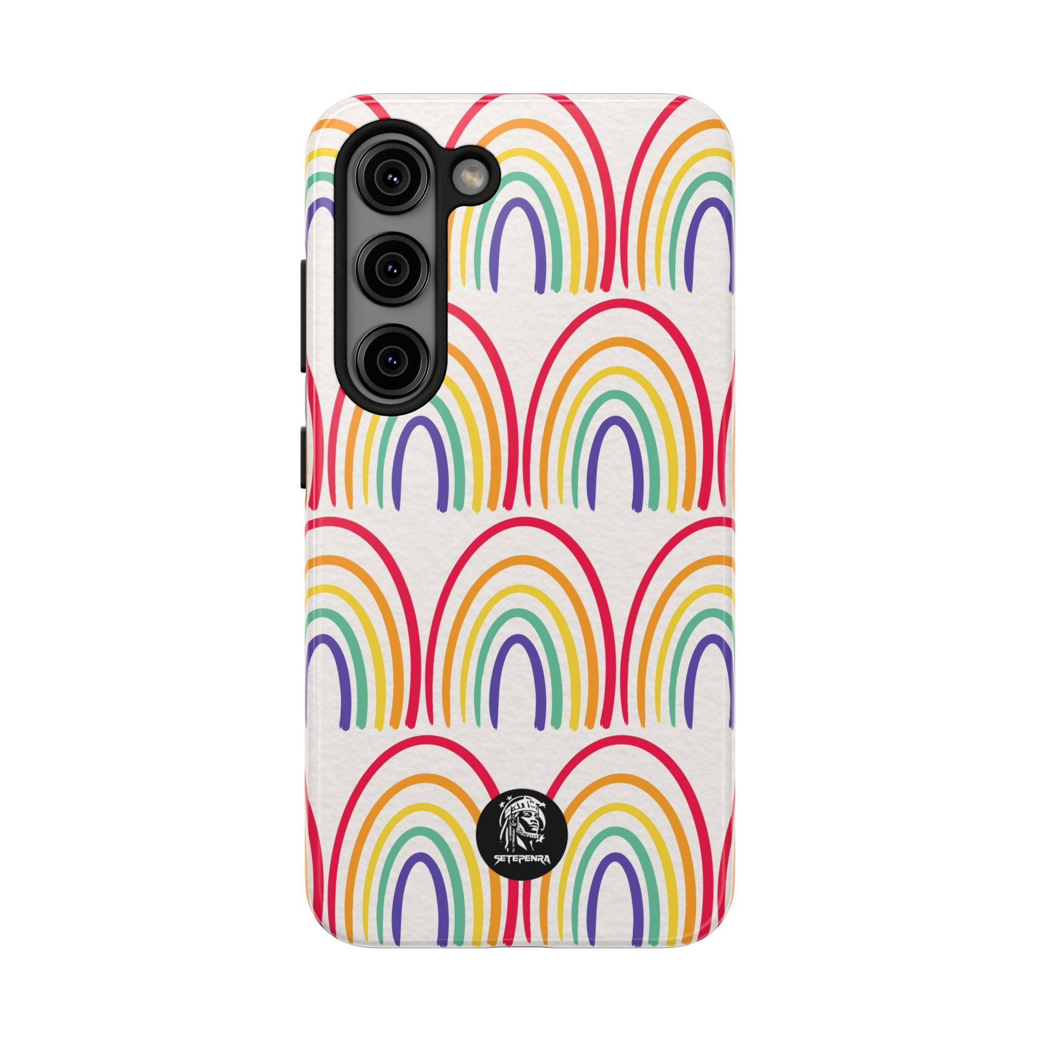 Retro Rainbow Tough Phone Case (For iPhone, Galaxy & More)