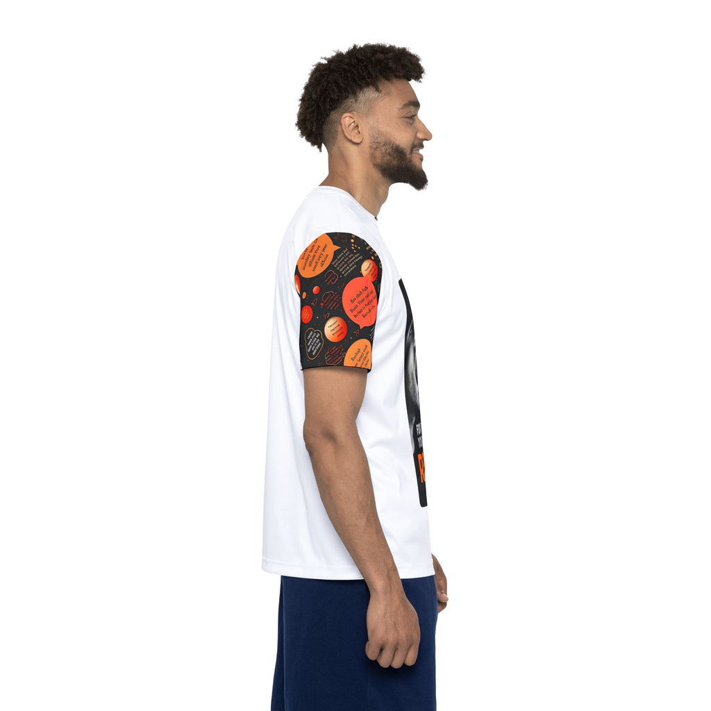 Mind Your Words Men's Sports Jersey (White) SETEPENRA All Over Prints.