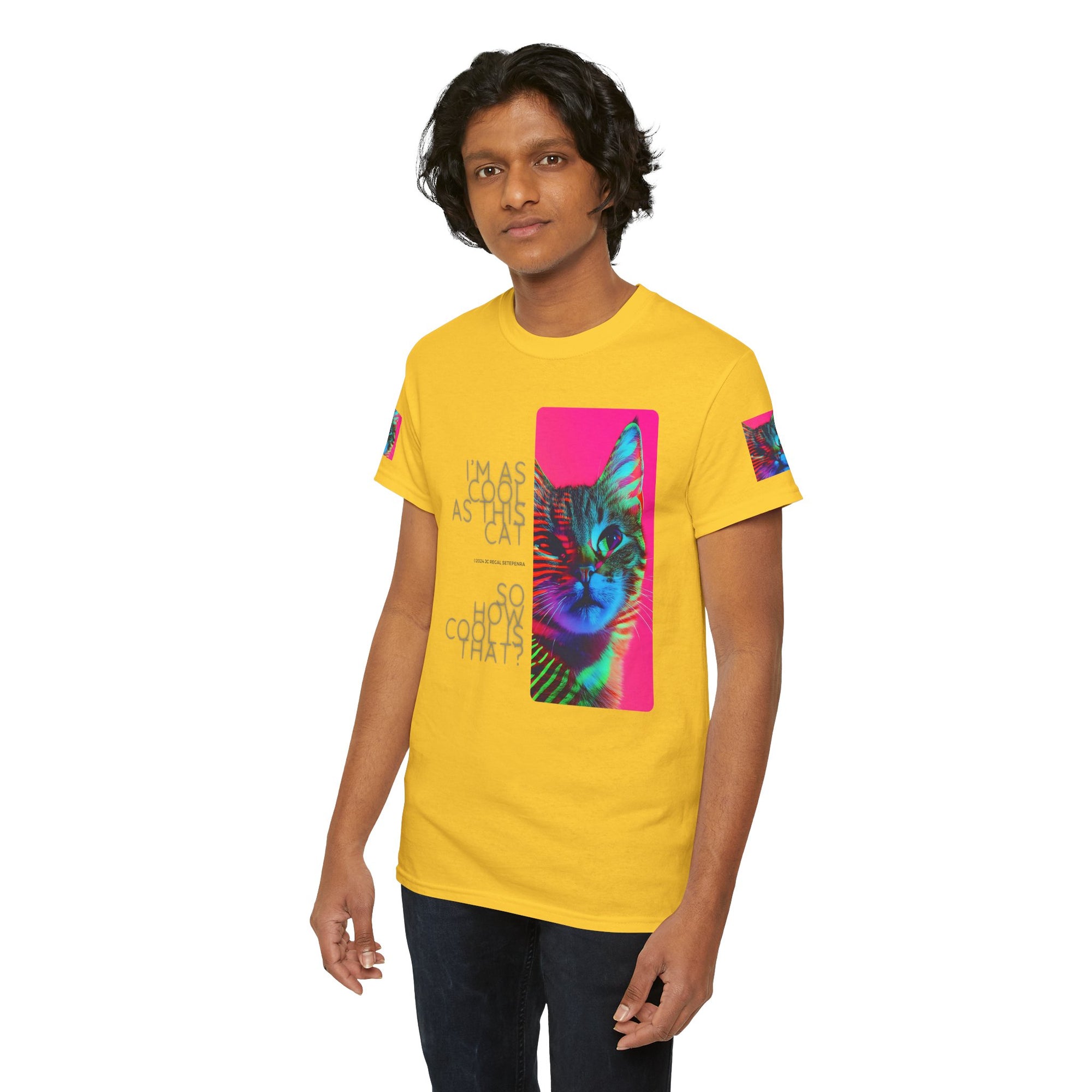 Cool Cat (Whiskers 2) Unisex Heavy Cotton Tee