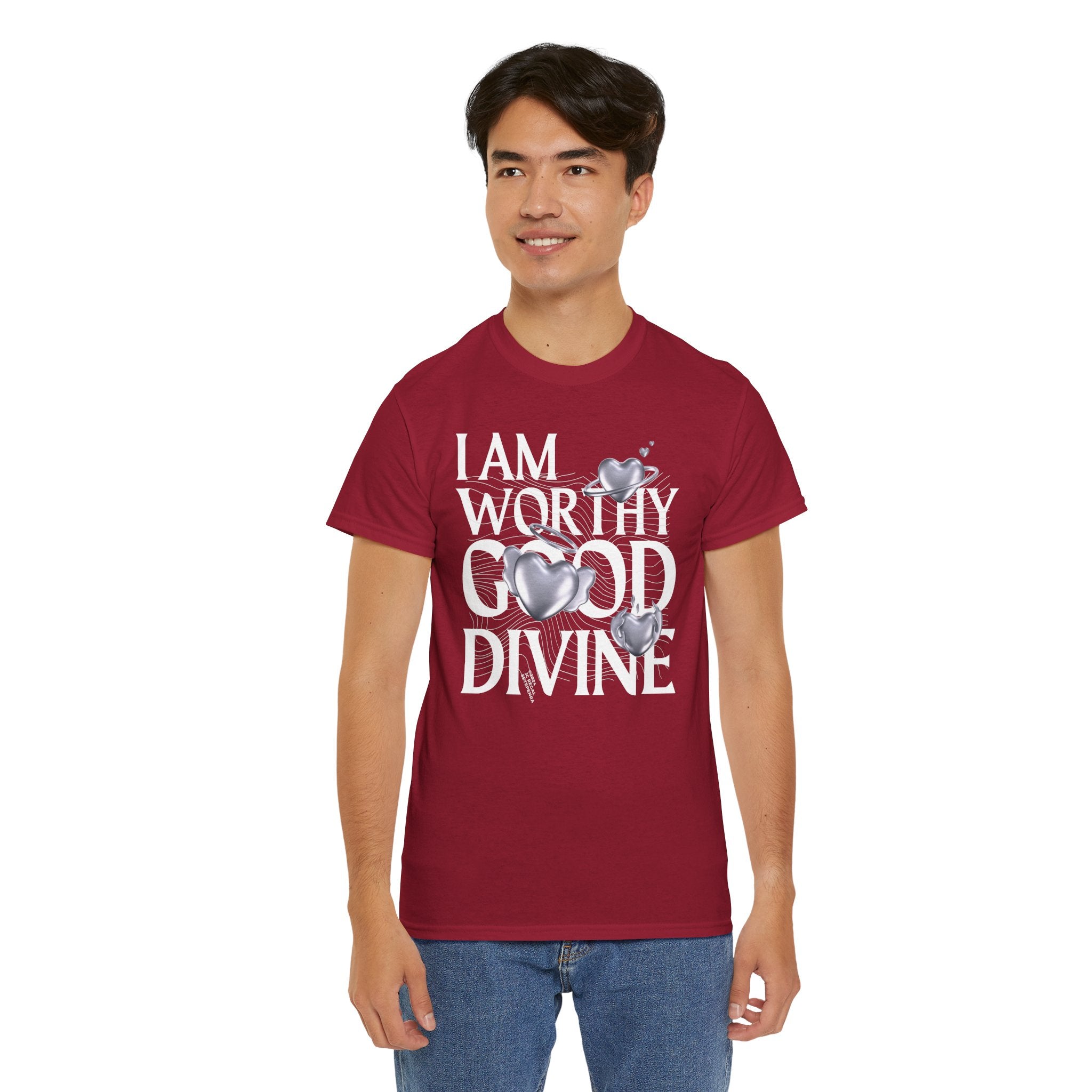 I AM WORTHY GOOD DIVINE Unisex Heavy Cotton Tee