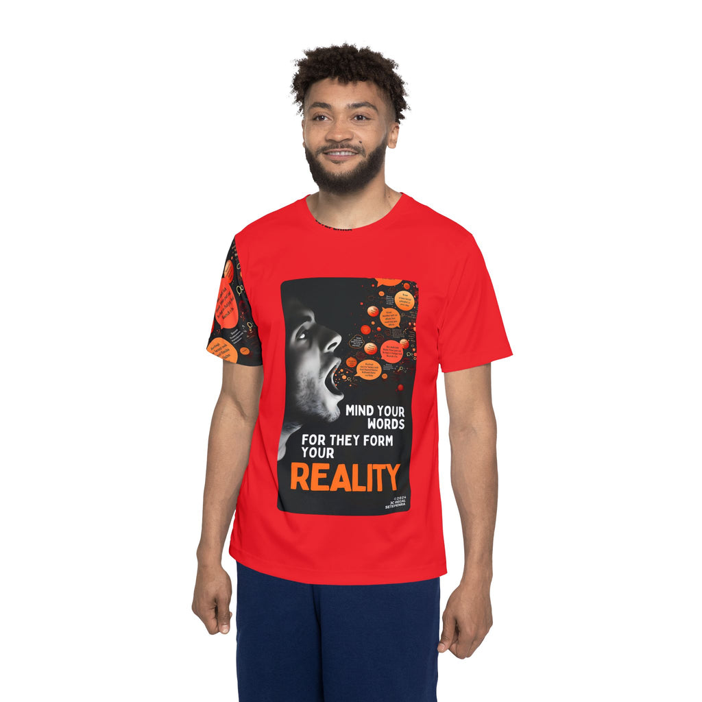Mind Your Words Men's Sports Jersey (Red) SETEPENRA All Over Prints.
