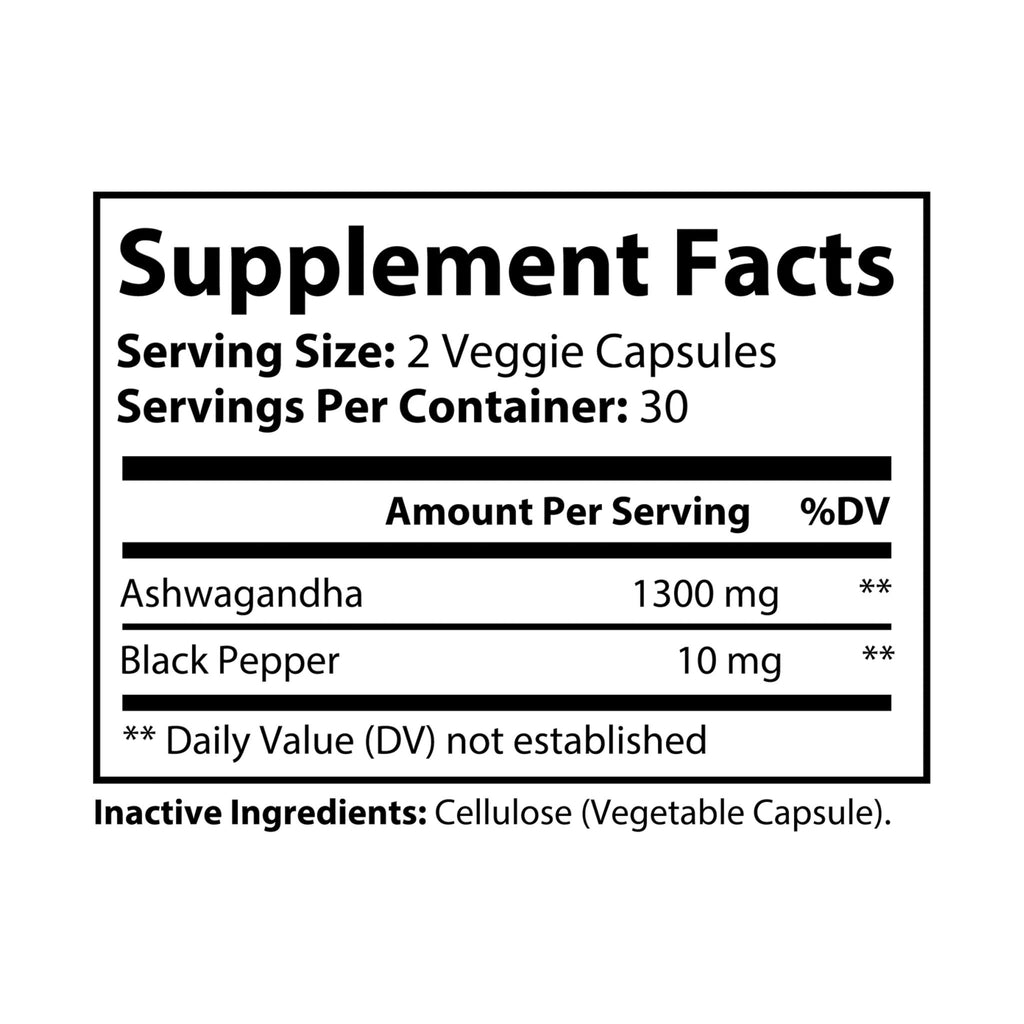 SETEPENRA Goodstuff Ashwagandha and Black Pepper Supplement (60 capsules) SETEPENRA Food Supplements.
