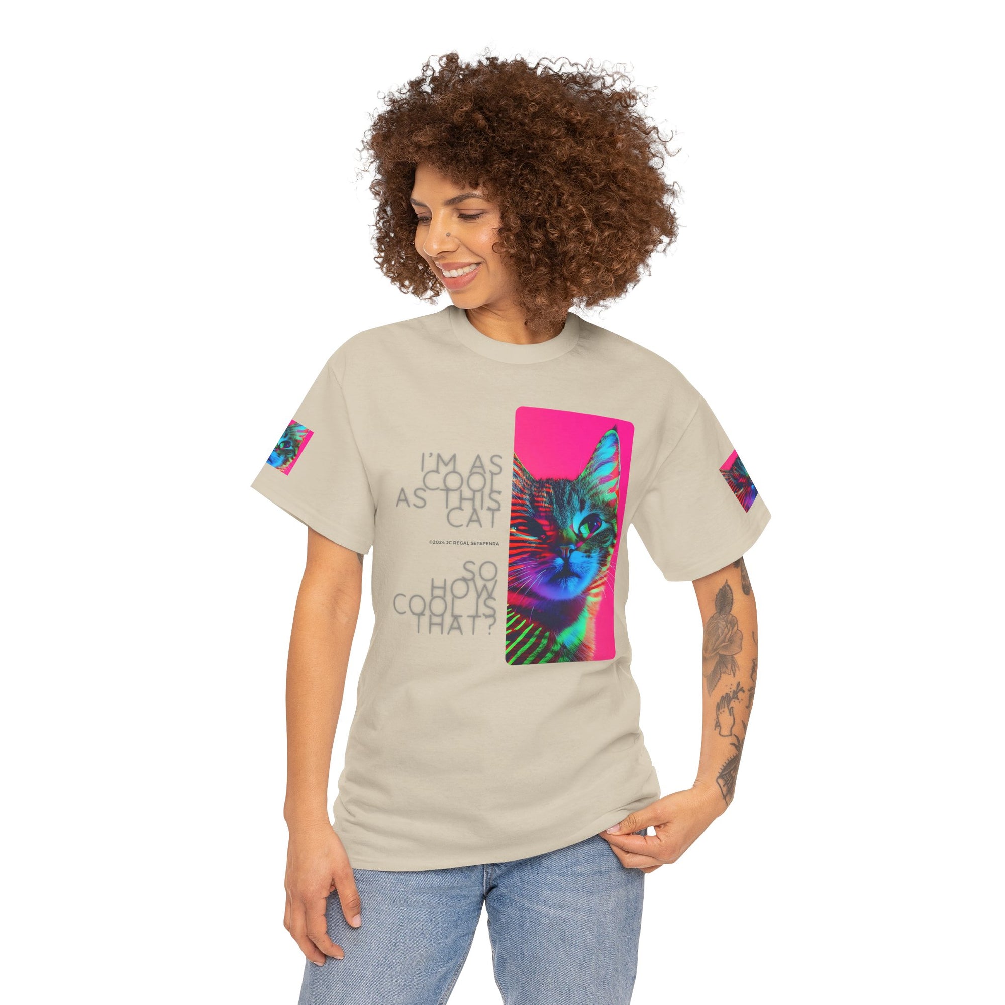 Cool Cat (Whiskers 2) Unisex Heavy Cotton Tee