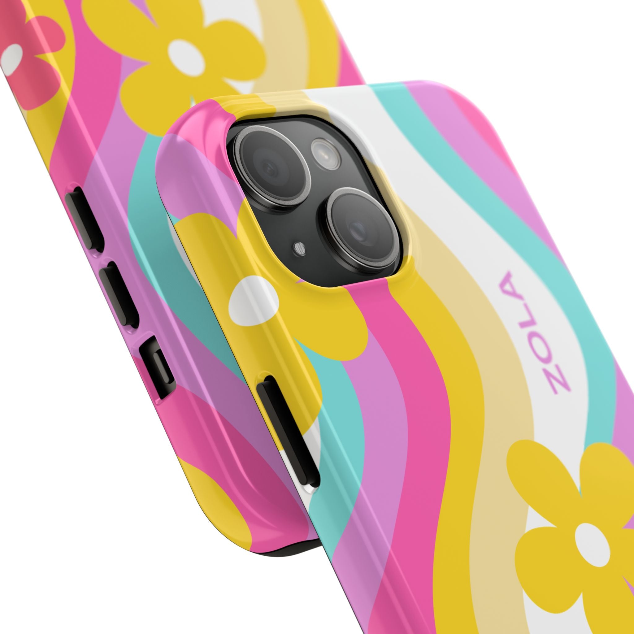 Zola Tough Phone Case (For iPhone, Galaxy & More) - White Wave