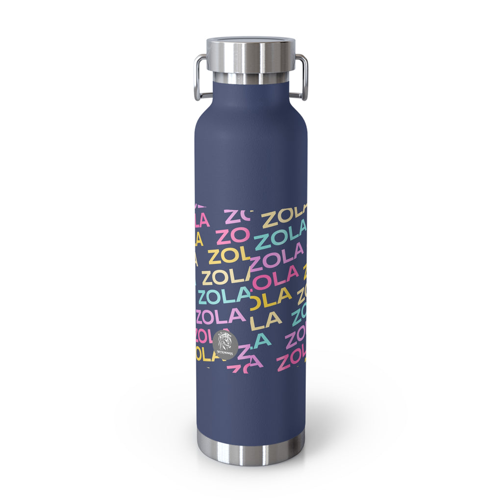 Zola Copper Vacuum Insulated Bottle, 22oz