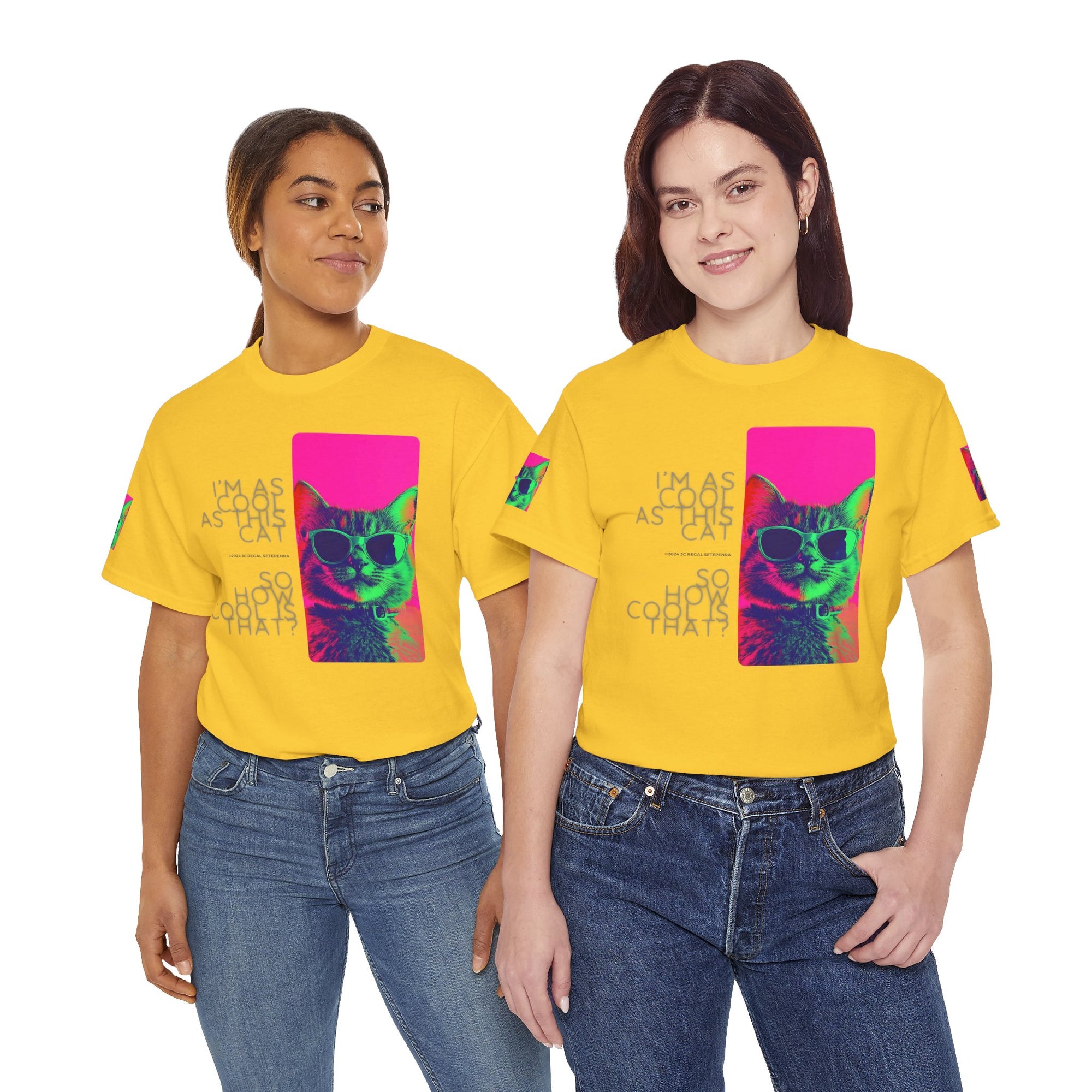 Cool Cat (Whiskers 1) Unisex Heavy Cotton Tee