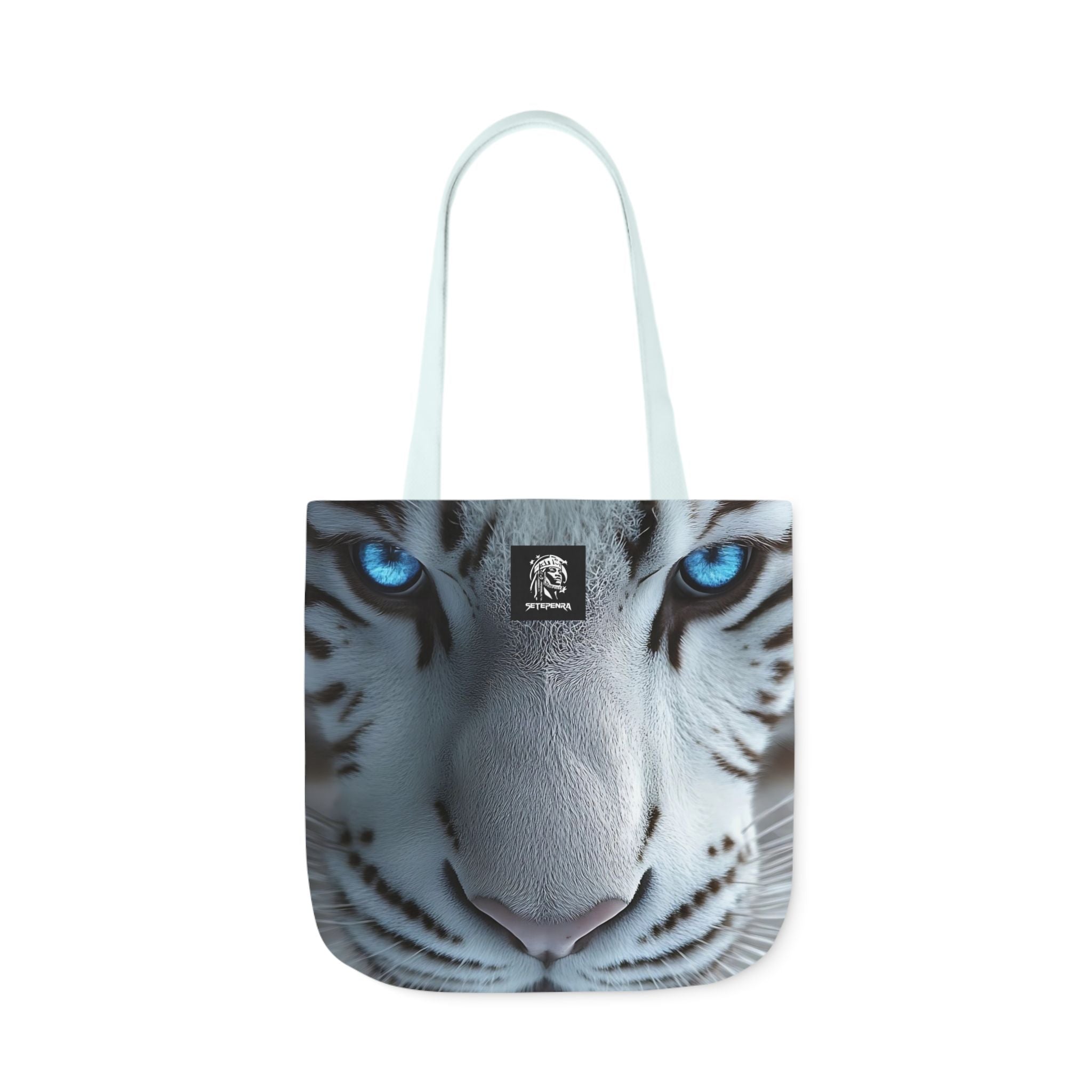 Primal Power Canvas Tote Bag, 5-Color Straps - White Tiger (2nd Edition) SETEPENRA Accessories.