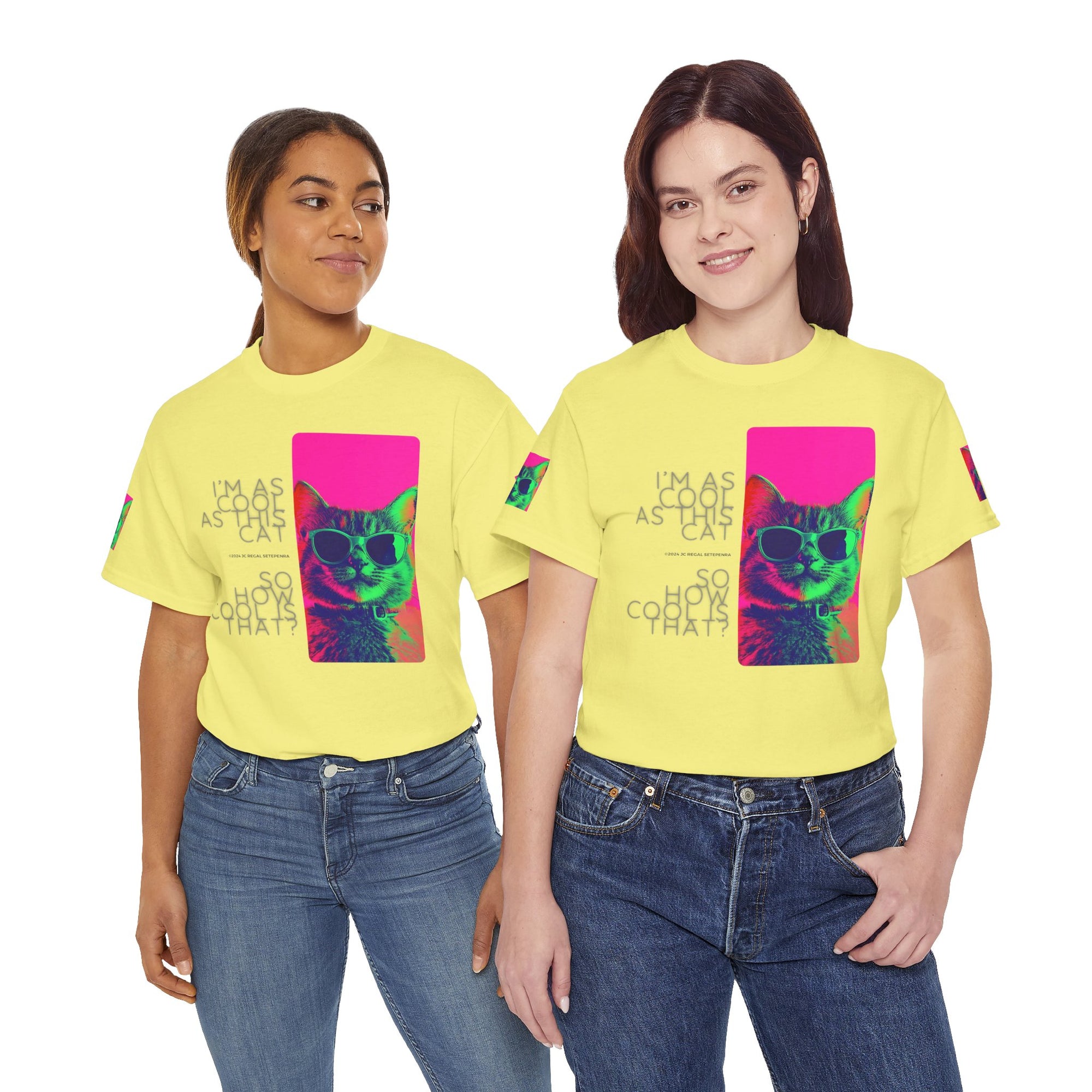 Cool Cat (Whiskers 1) Unisex Heavy Cotton Tee