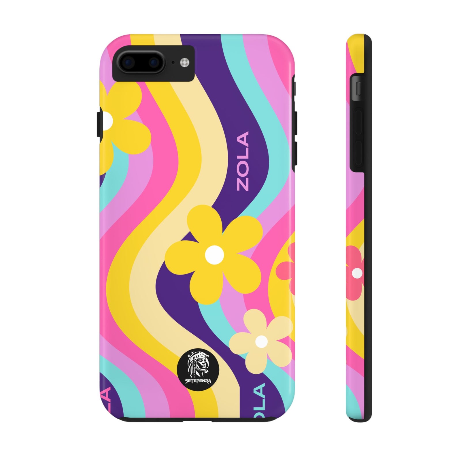 Zola Tough Phone Case (For iPhone, Galaxy & More) - Purple Wave SETEPENRA Phone Case.