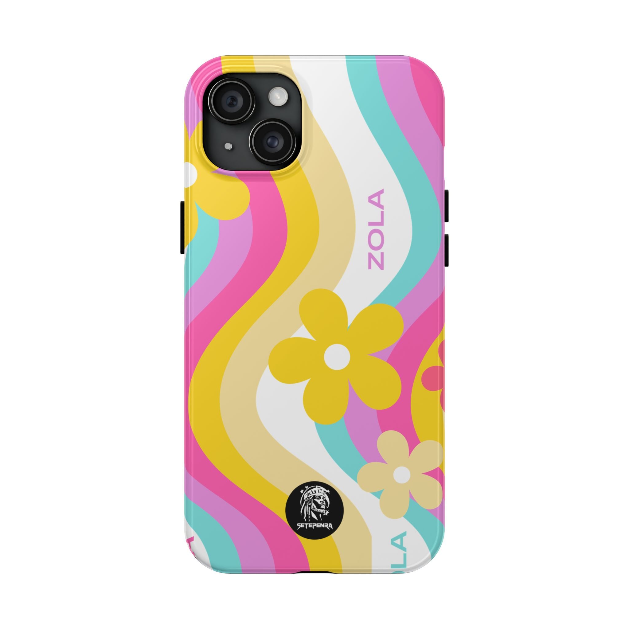 Zola Tough Phone Case (For iPhone, Galaxy & More) - White Wave