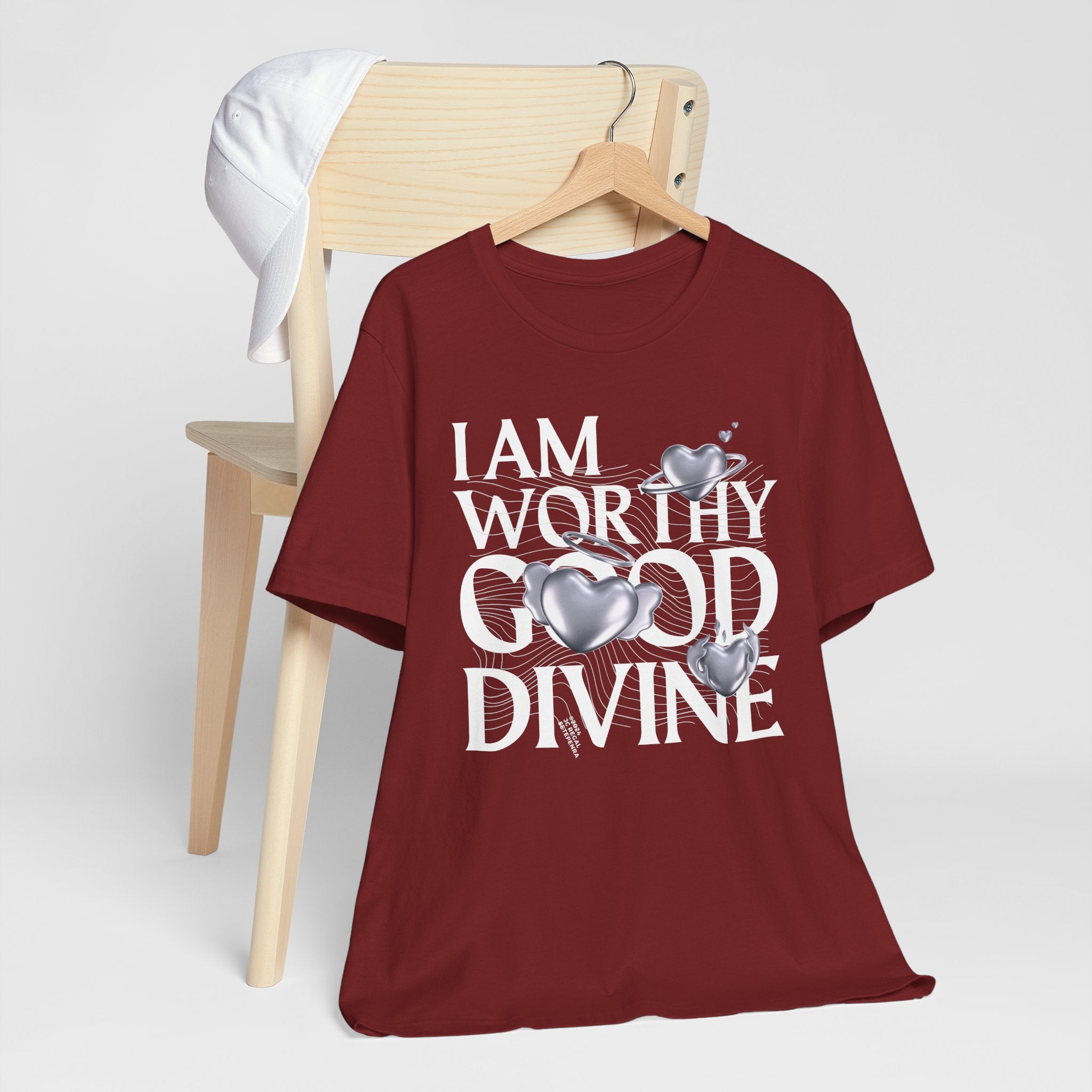 I AM WORTHY GOOD DIVINE Unisex Jersey Short Sleeve Tee