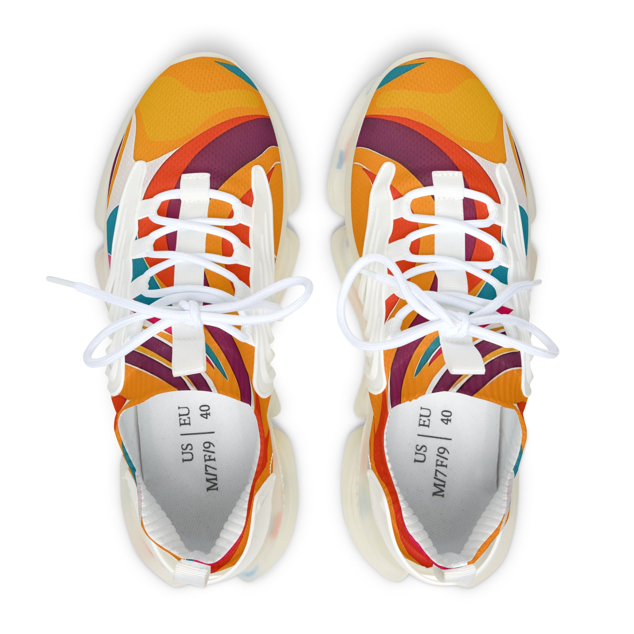 Golden Kandi Swirl Women's Mesh Sneakers SETEPENRA Shoes.