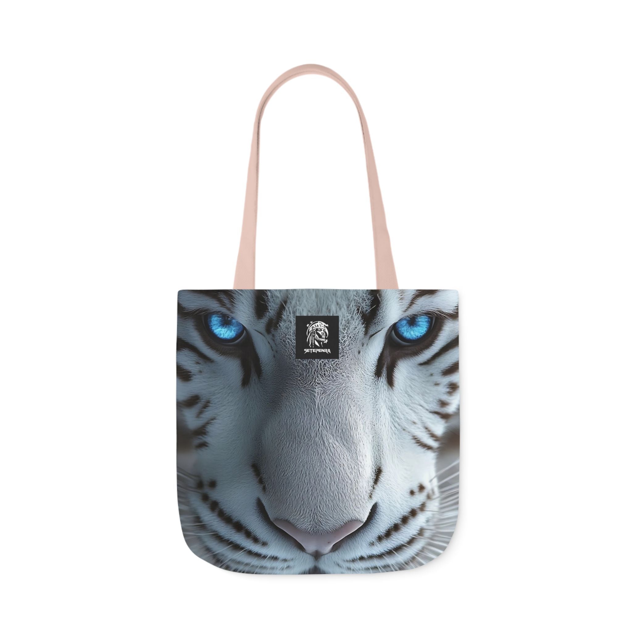 Primal Power Canvas Tote Bag, 5-Color Straps - White Tiger (2nd Edition) SETEPENRA Accessories.