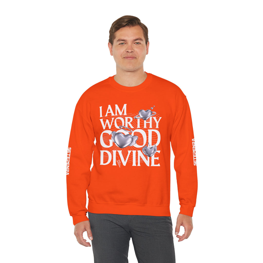 I AM WORTHY GOOD DIVINE Unisex Heavy Blend™ Crewneck Sweatshirt
